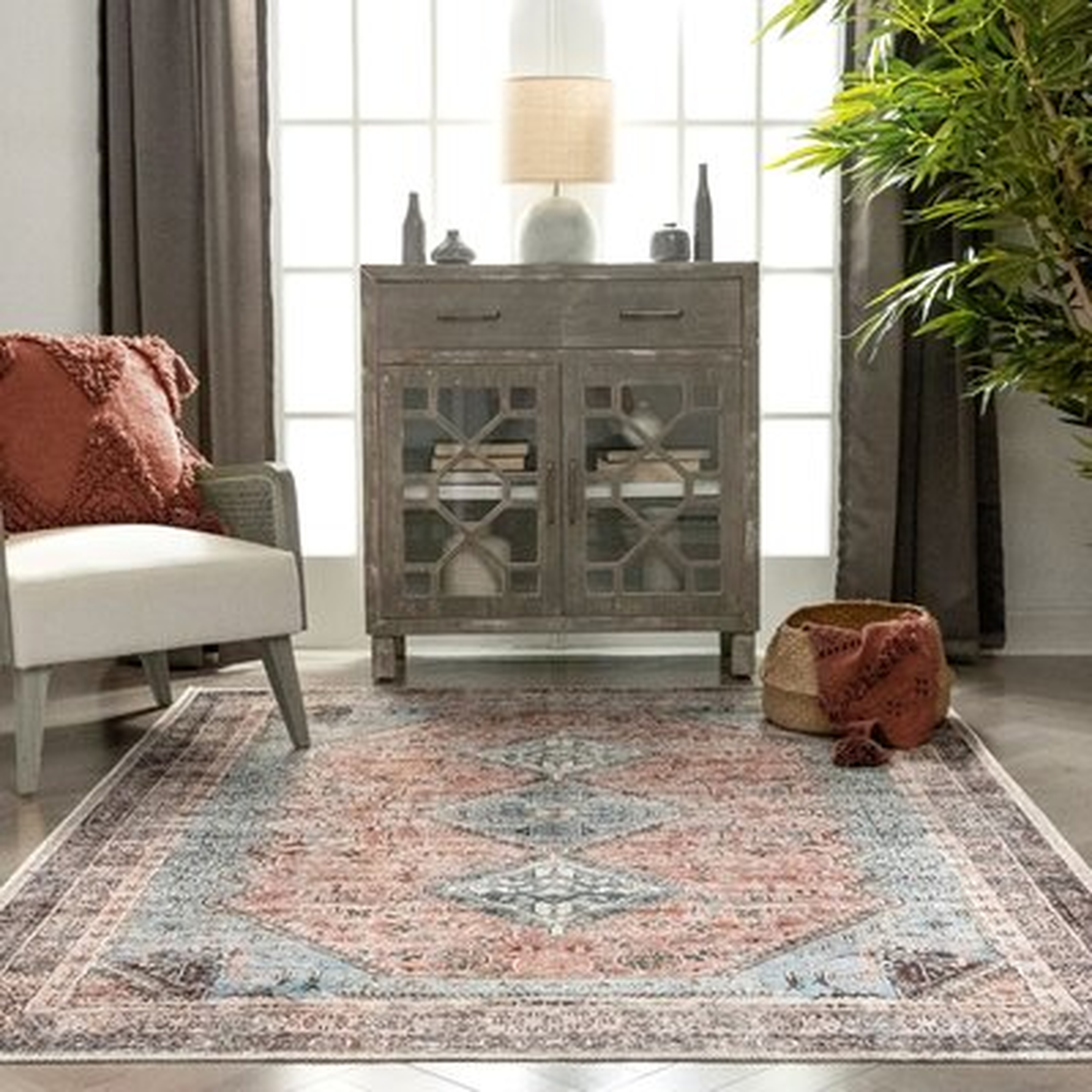 Lotus Oriental Light Blue Area Rug - Wayfair