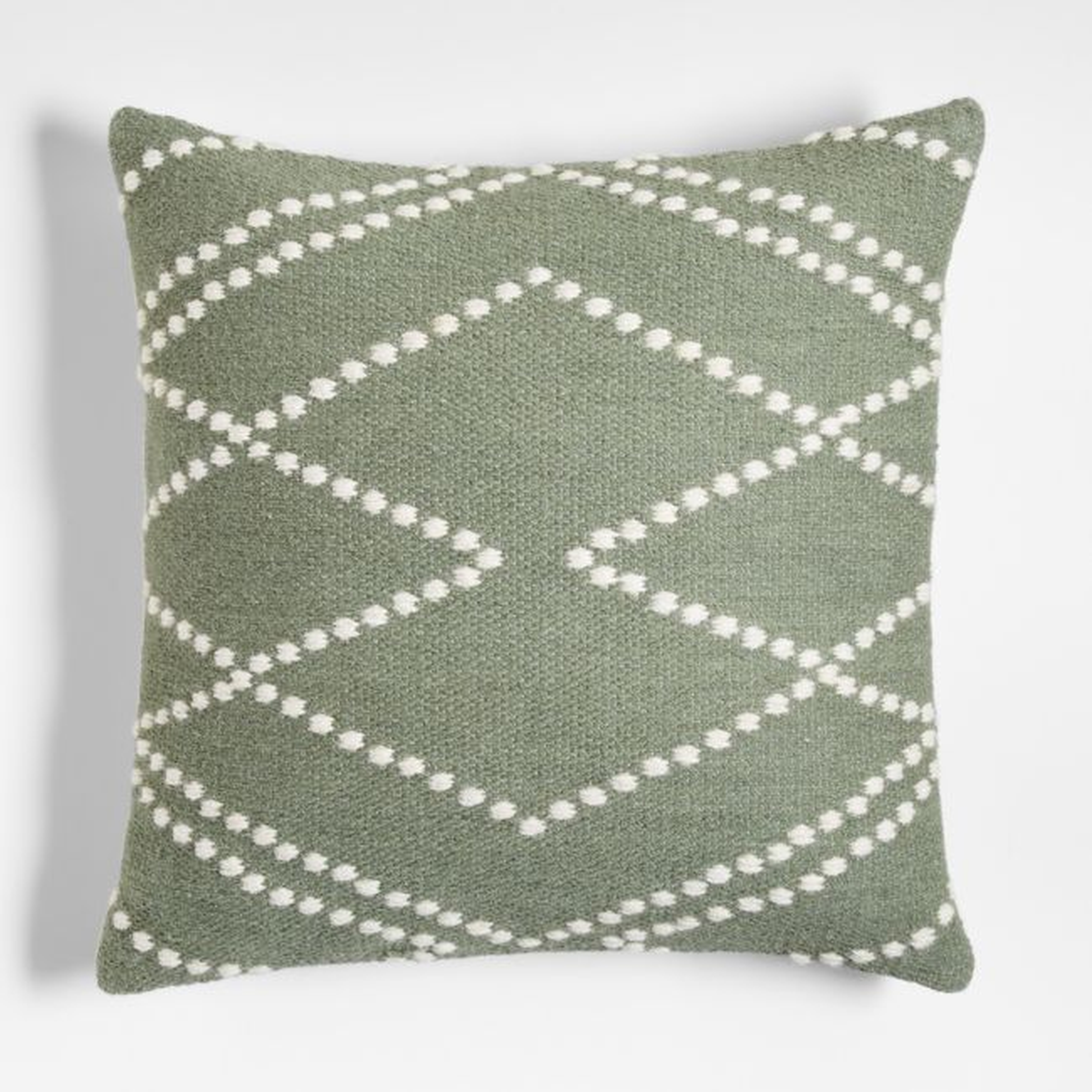 Byzan 23"x23" Sage Kilim Throw Pillow with Down-Alternative Insert - Crate and Barrel