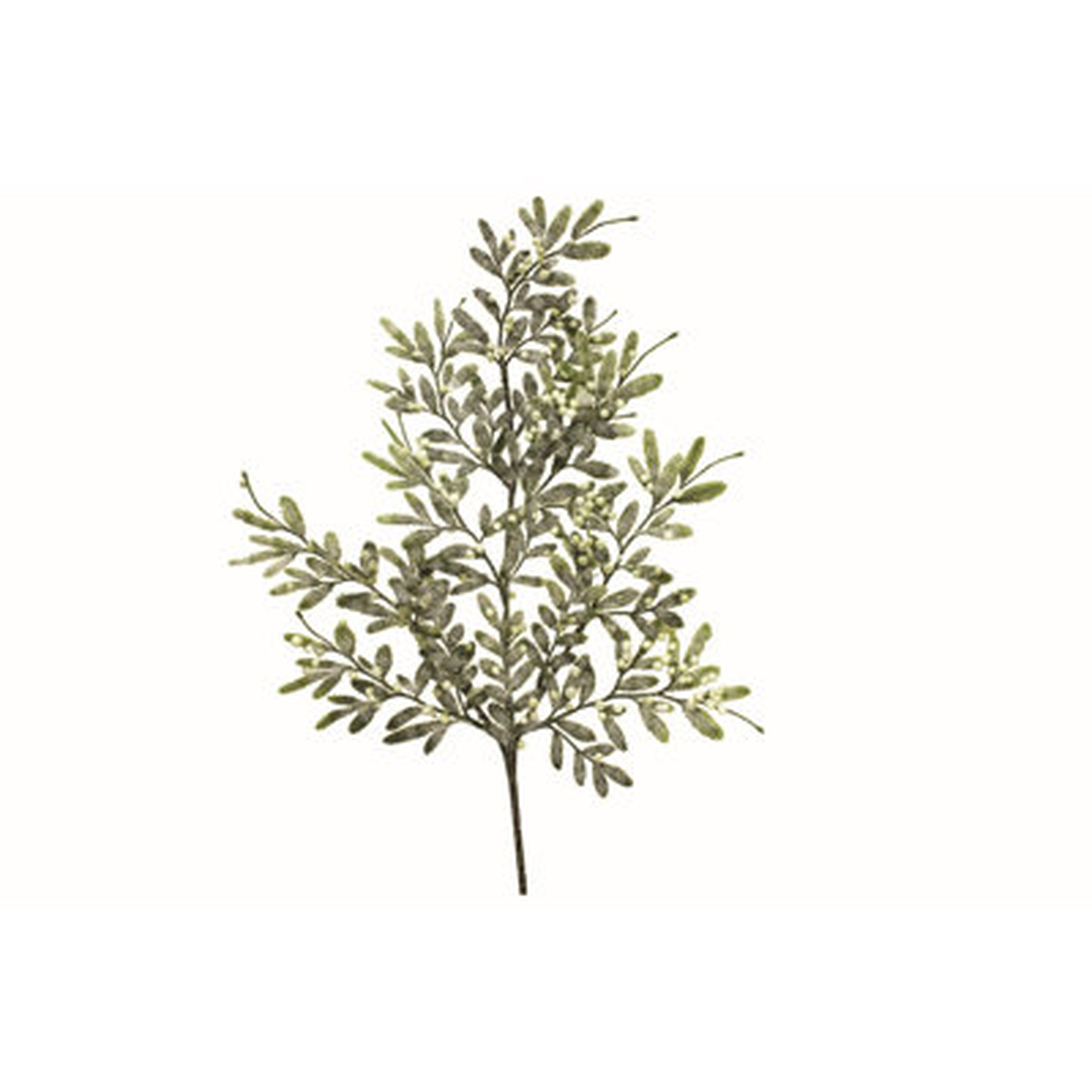 Frosted Mistletoe Berry Branch Faux Plants And Trees - Wayfair