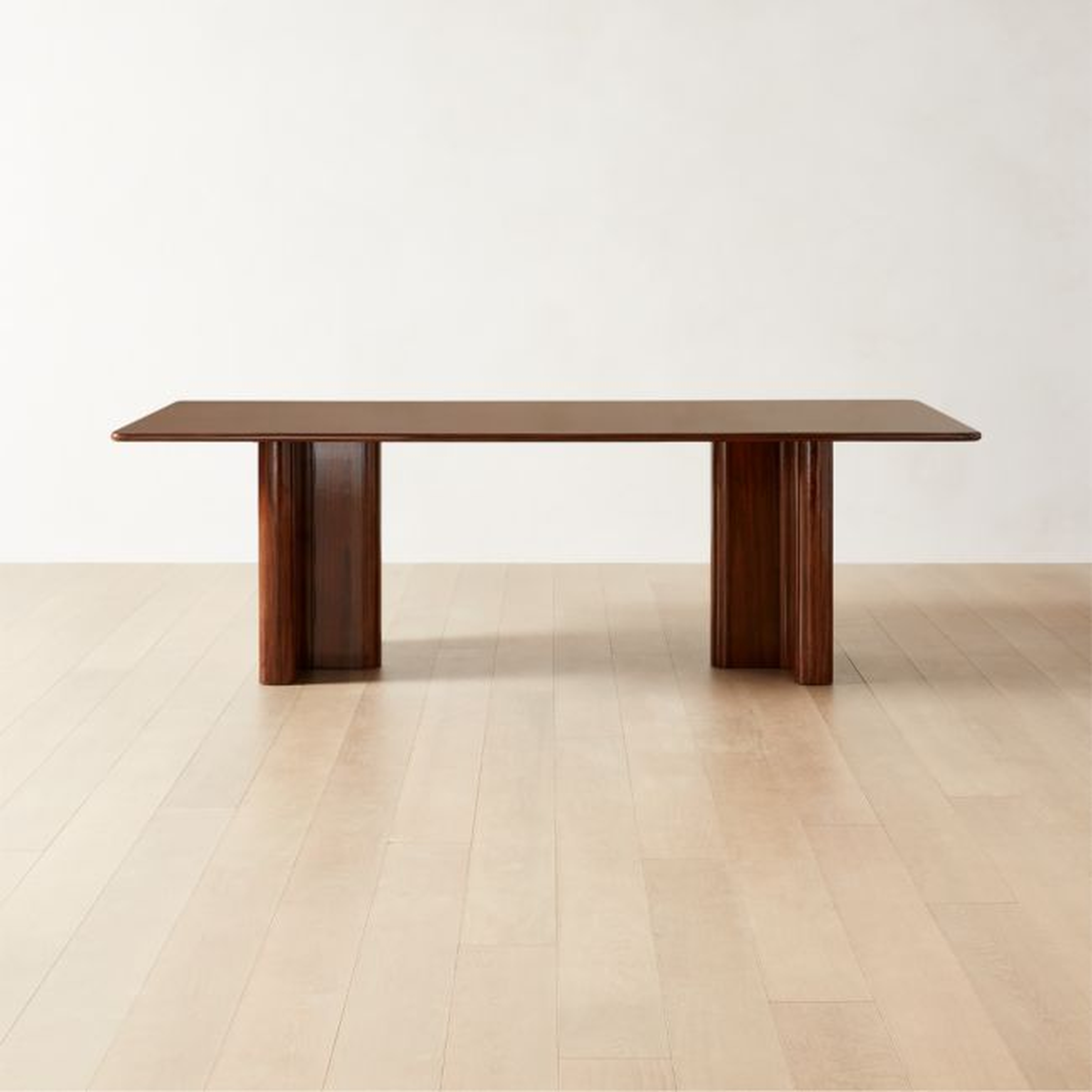 Royce Rectangular Dark Wood Dining Table 96" - CB2