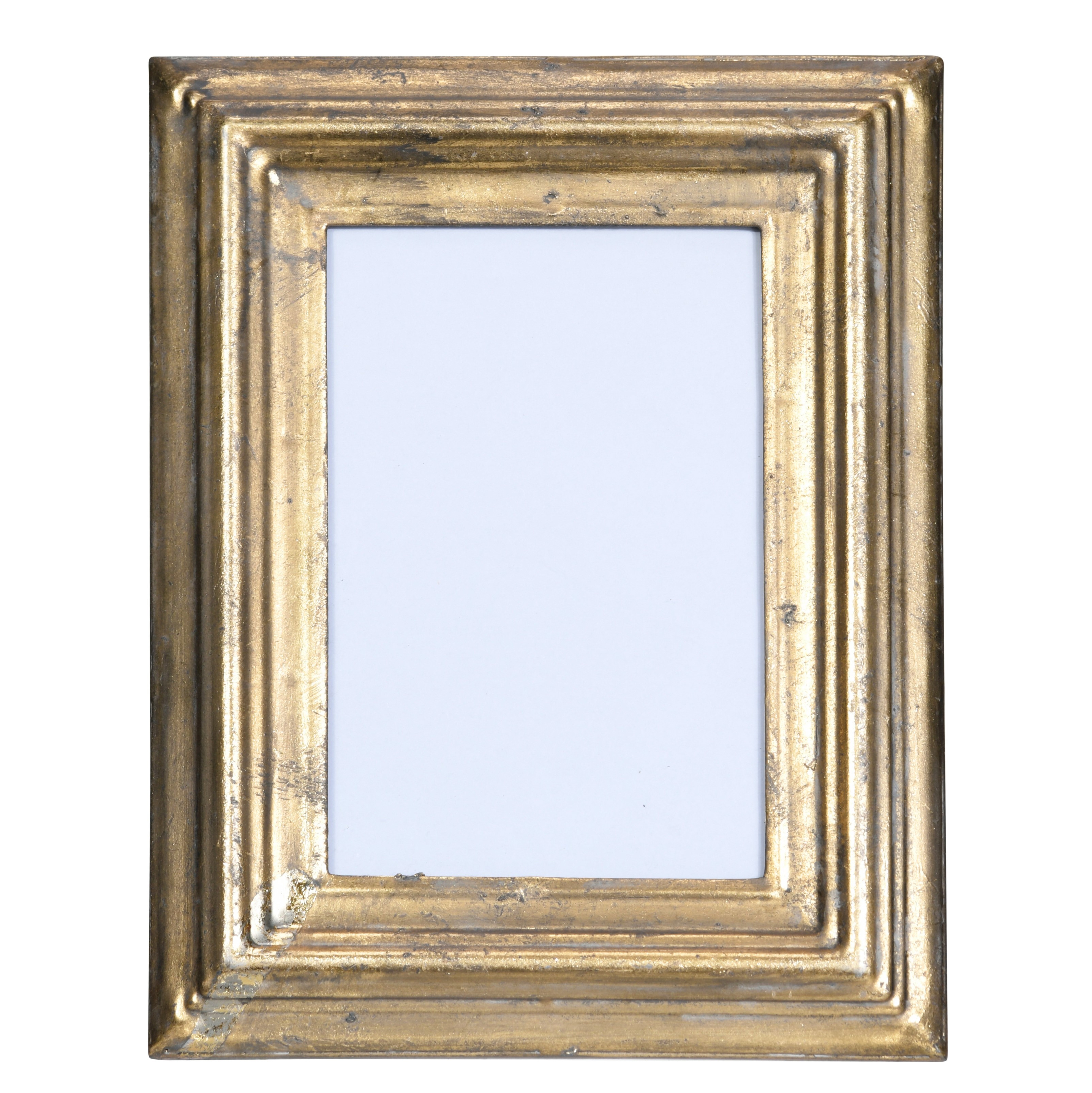 Antiqued Metal Picture Frame, Gold, 4" x 6" Photo - Nomad Home