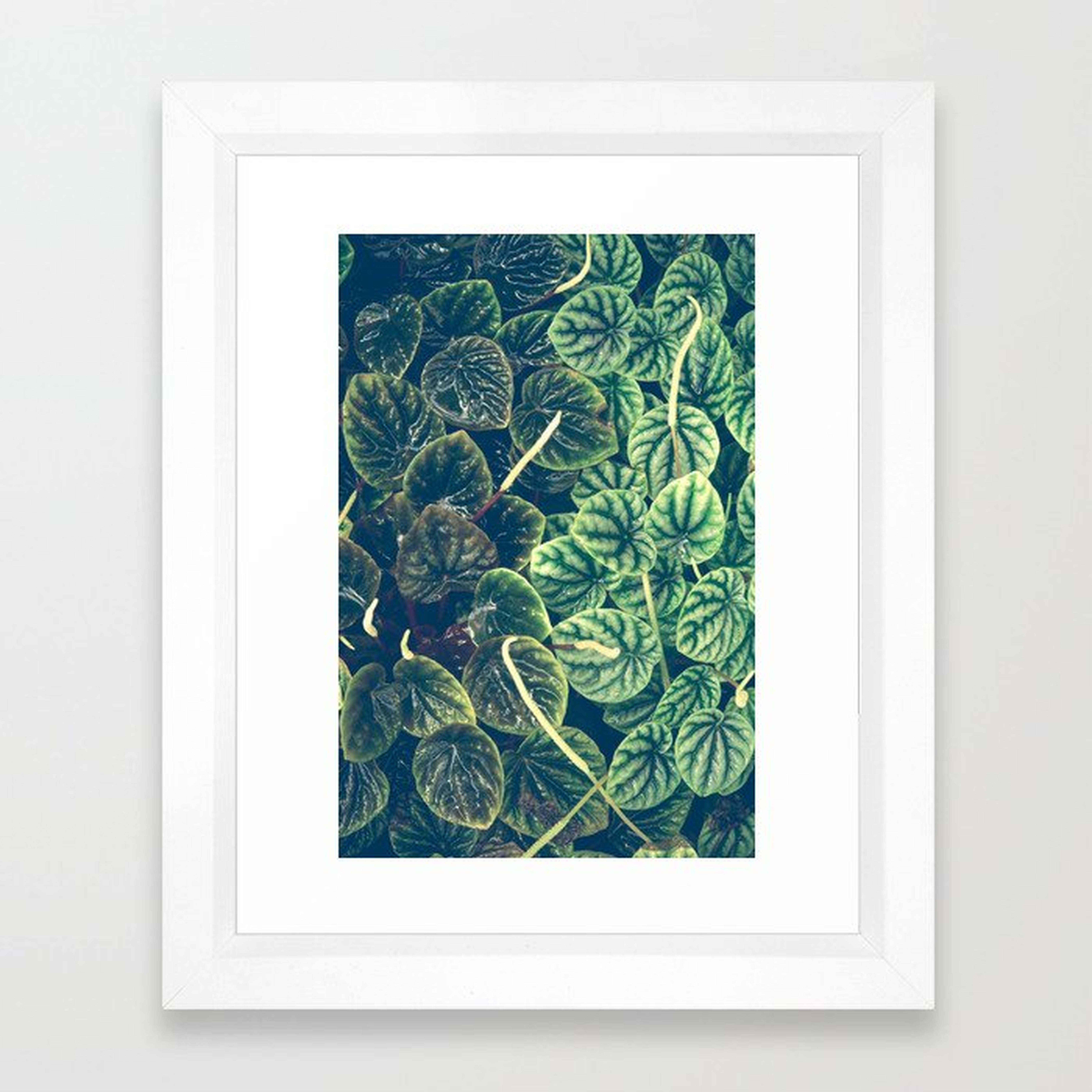 Green Leaves Framed Art Print by Olivia Joy St.claire - Cozy Home Decor, - Vector White - X-Small-10x12 - Society6