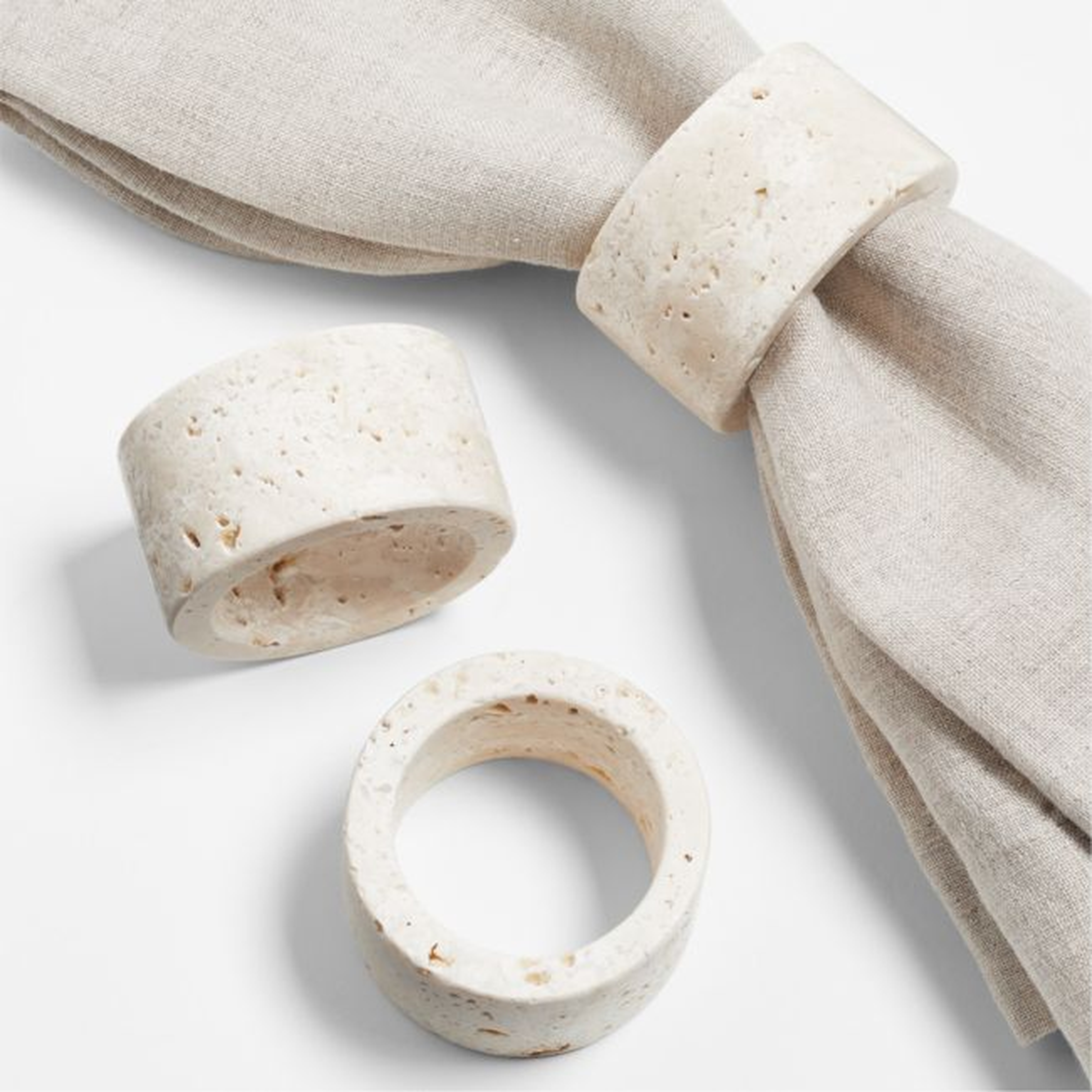 Travertine Napkin Ring - Crate and Barrel