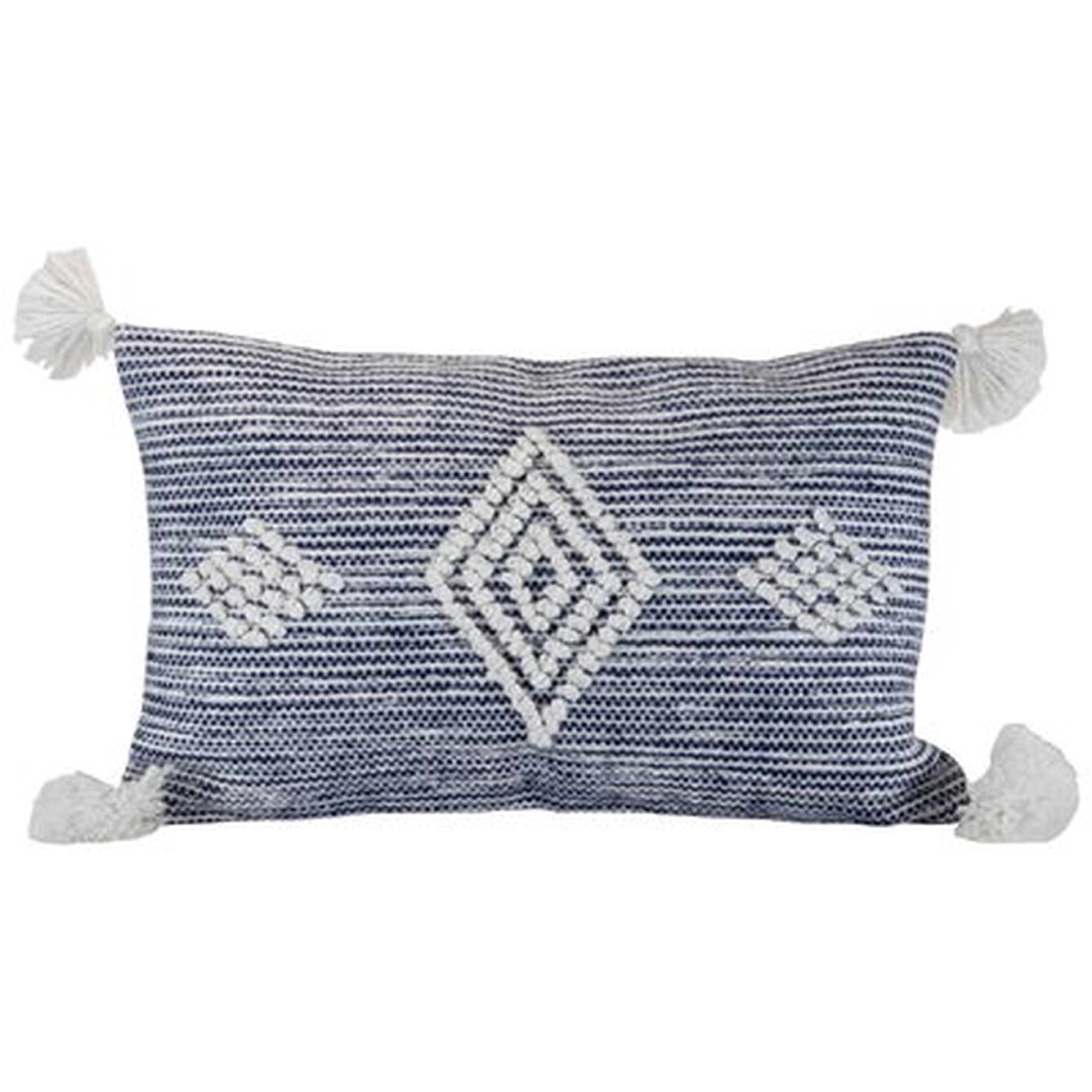 Hand Woven Decorative Outdoor Rectangular Pillow Cover & Insert - Wayfair