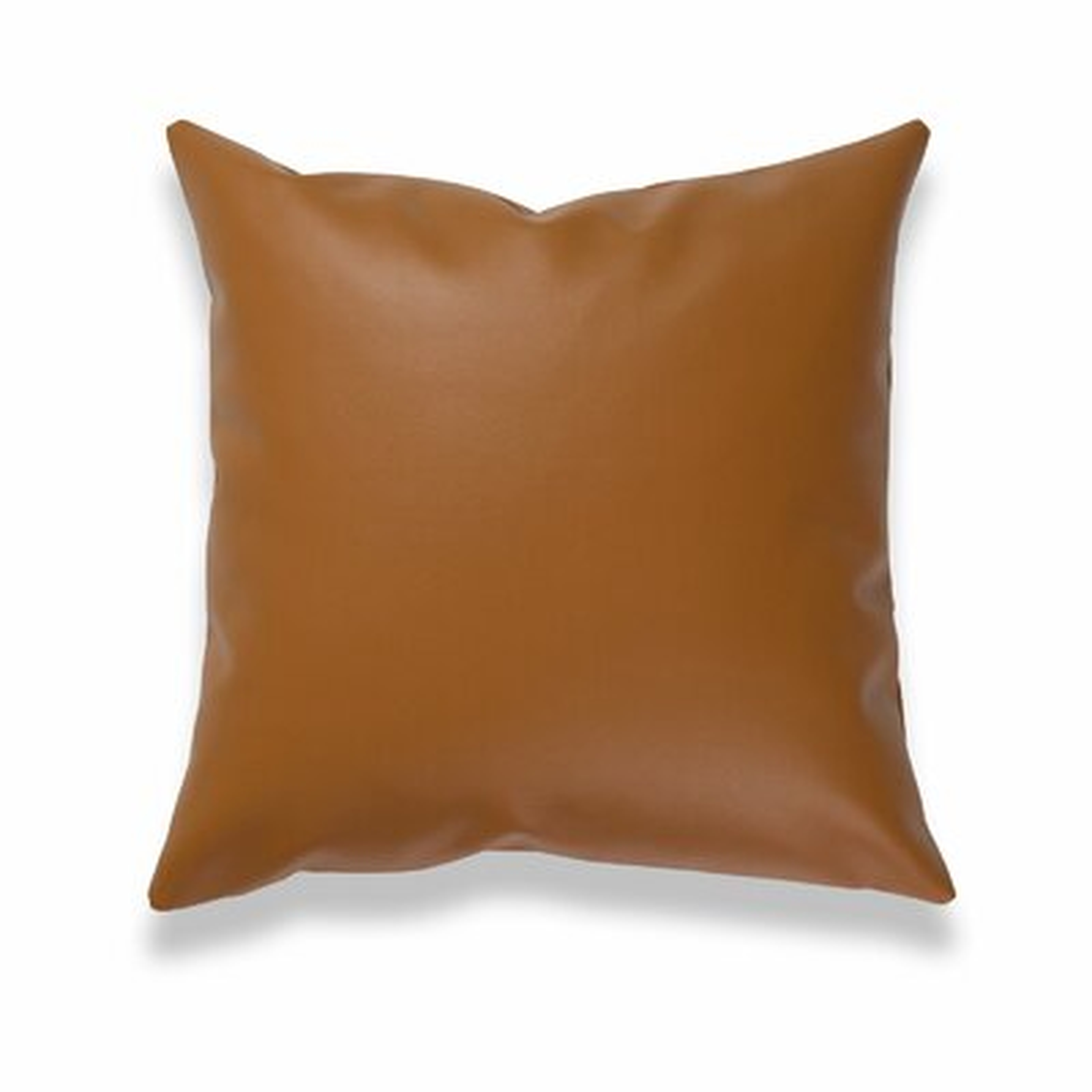 Cullompt Square Faux Leather Pillow Cover - Wayfair
