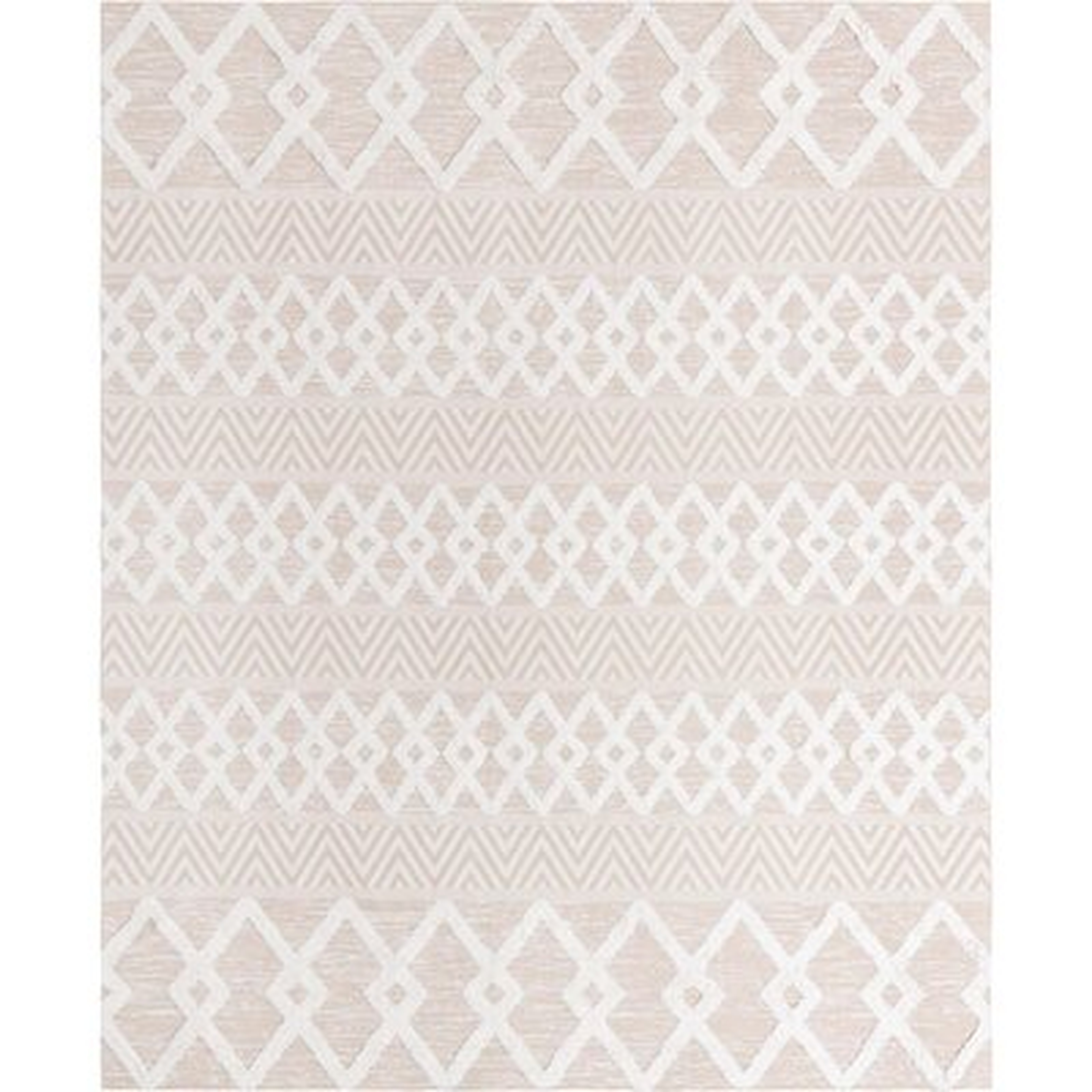 Casa Southwestern Cotton Beige Area Rug - Wayfair