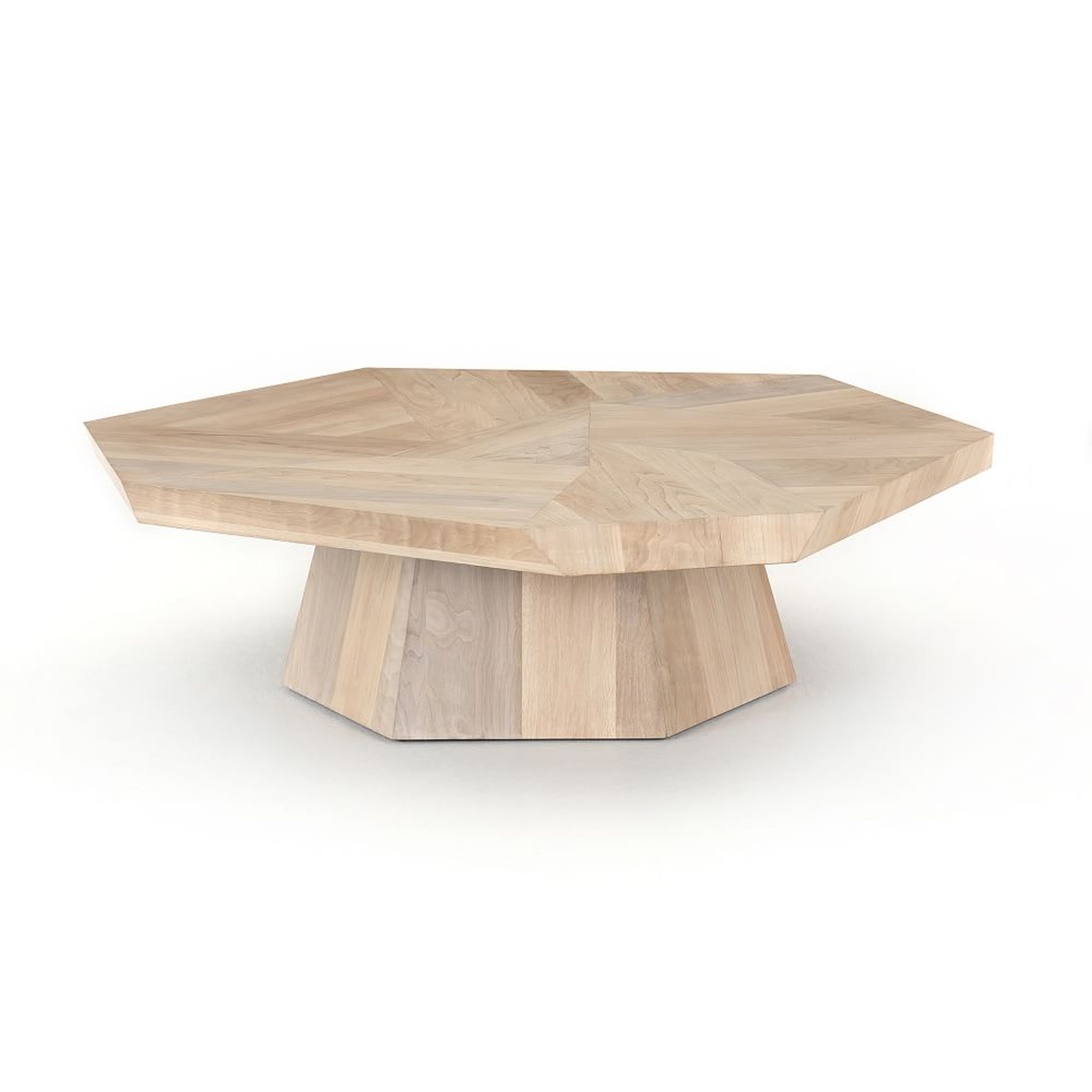 Natural Wood Coffee Table, Wood, Ashen Walnut - West Elm