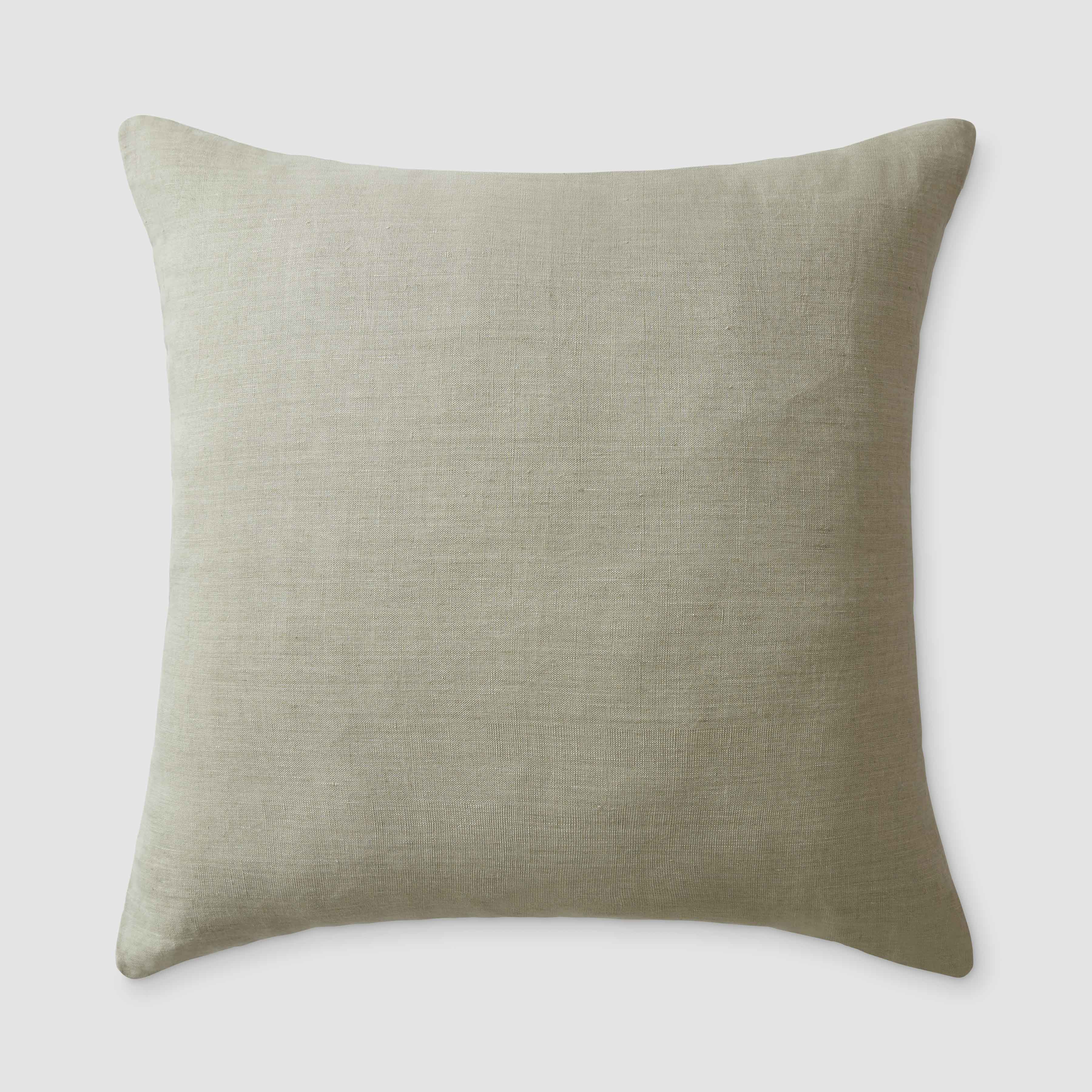 The Citizenry Prisha Linen Pillow | 24" x 24" | Green - The Citizenry