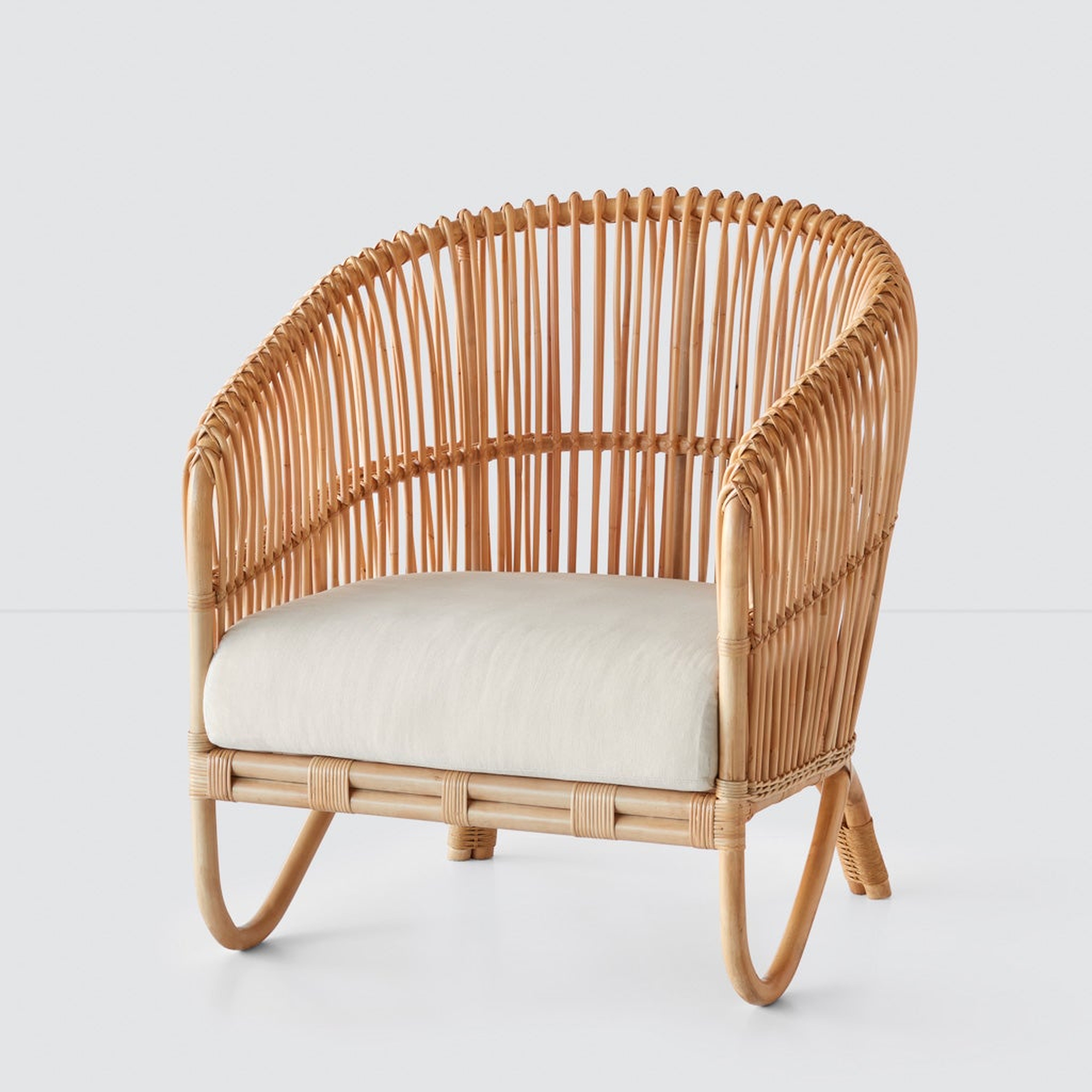The Citizenry Tara Rattan Lounge Chair | Natural - The Citizenry