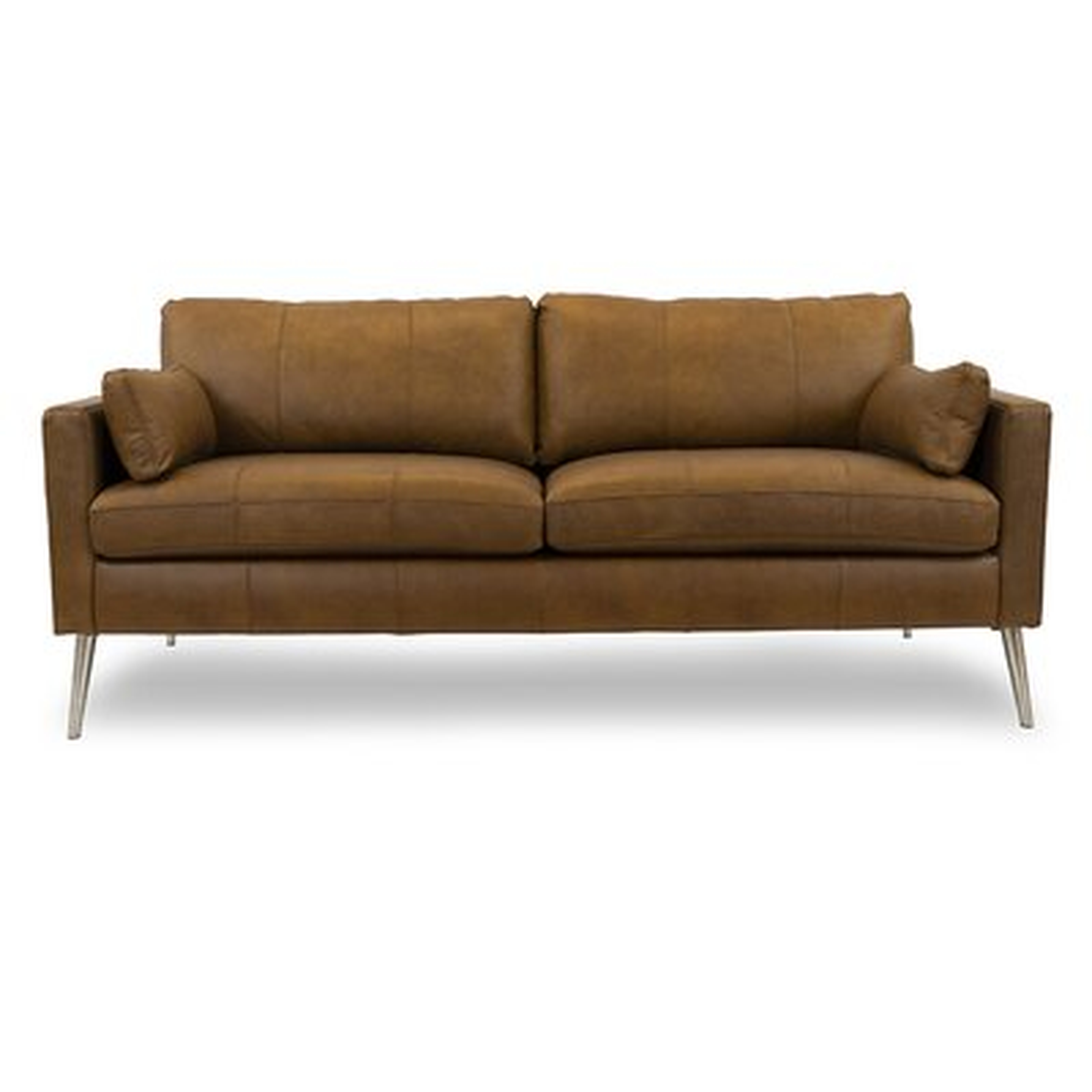 Gaia Genuine Leather 81" Square Arm Sofa - Wayfair