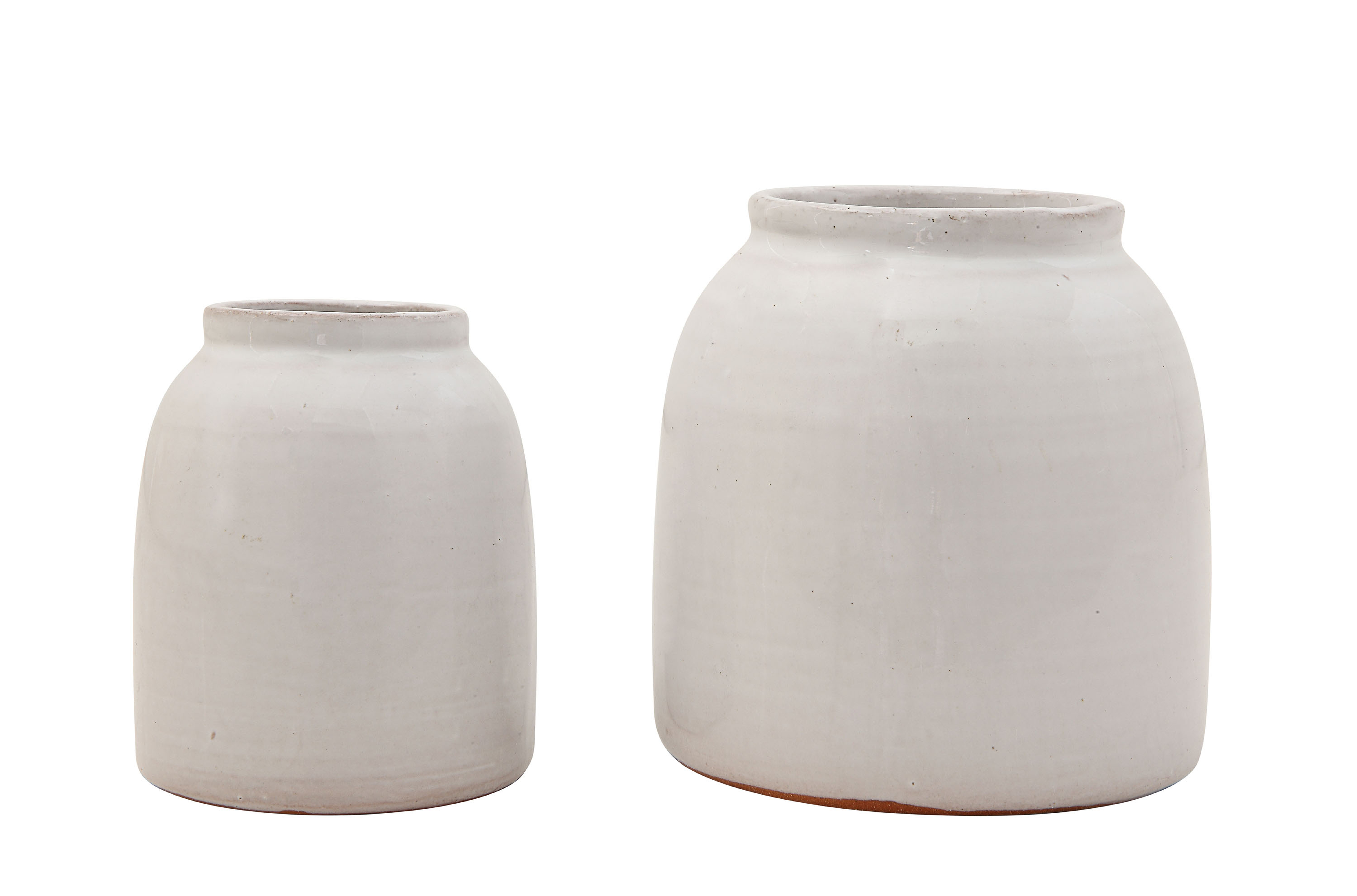 White Terracotta Vases (Set of  Sizes) - Nomad Home