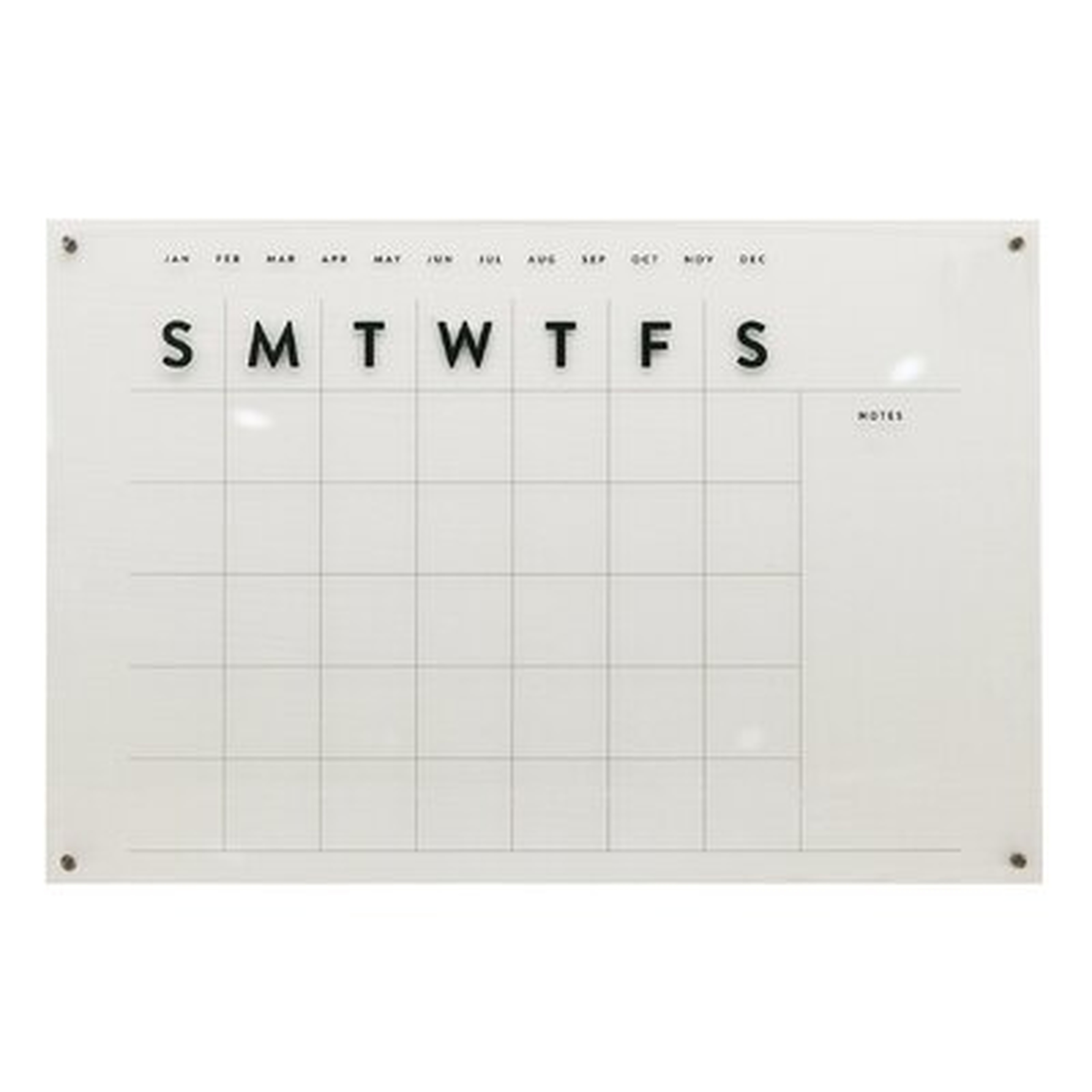 Wall Mounted Graphic/Grid Calendar/Planner Whiteboard - Wayfair
