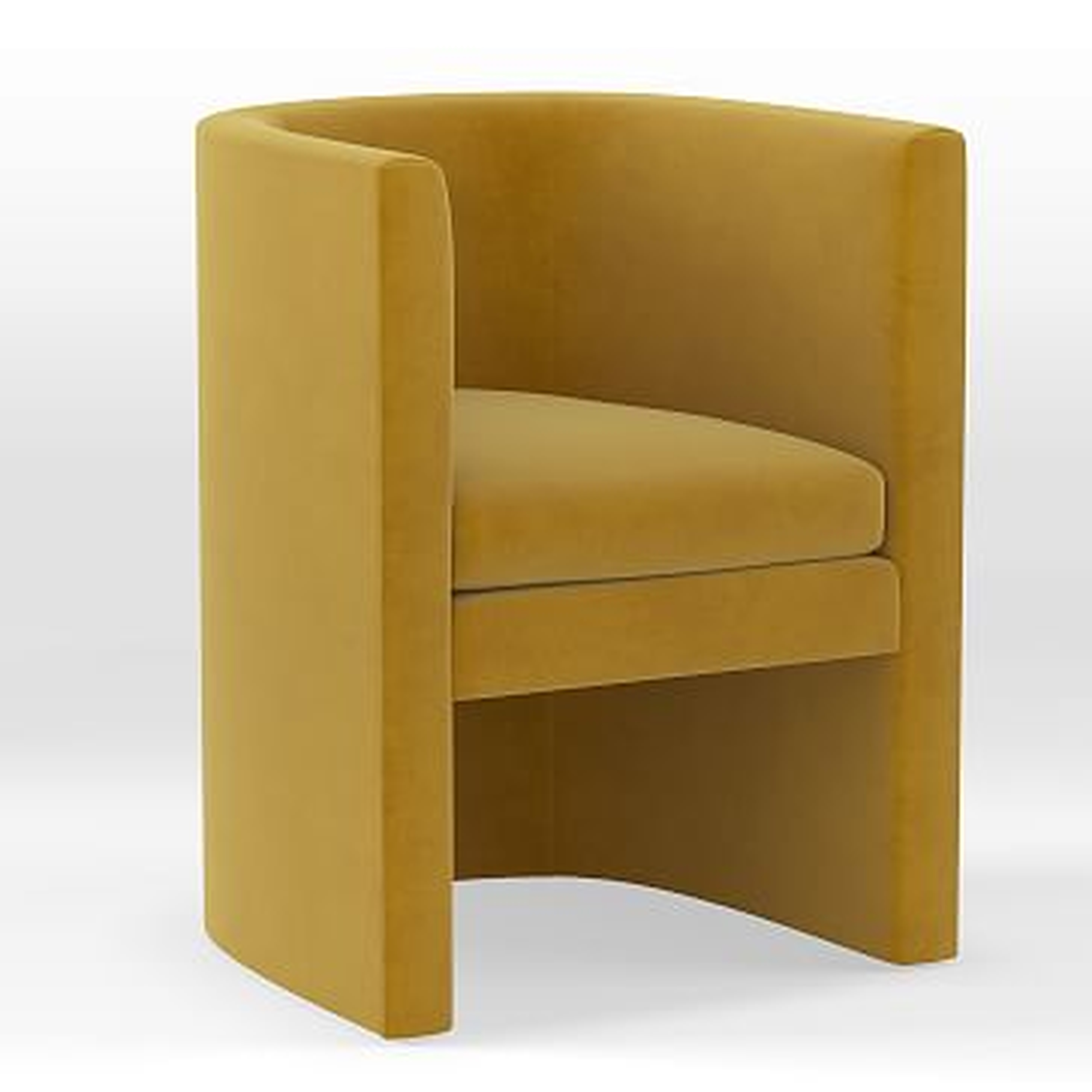 Rounded Modern Dining Chair, Monaco Citronella - West Elm