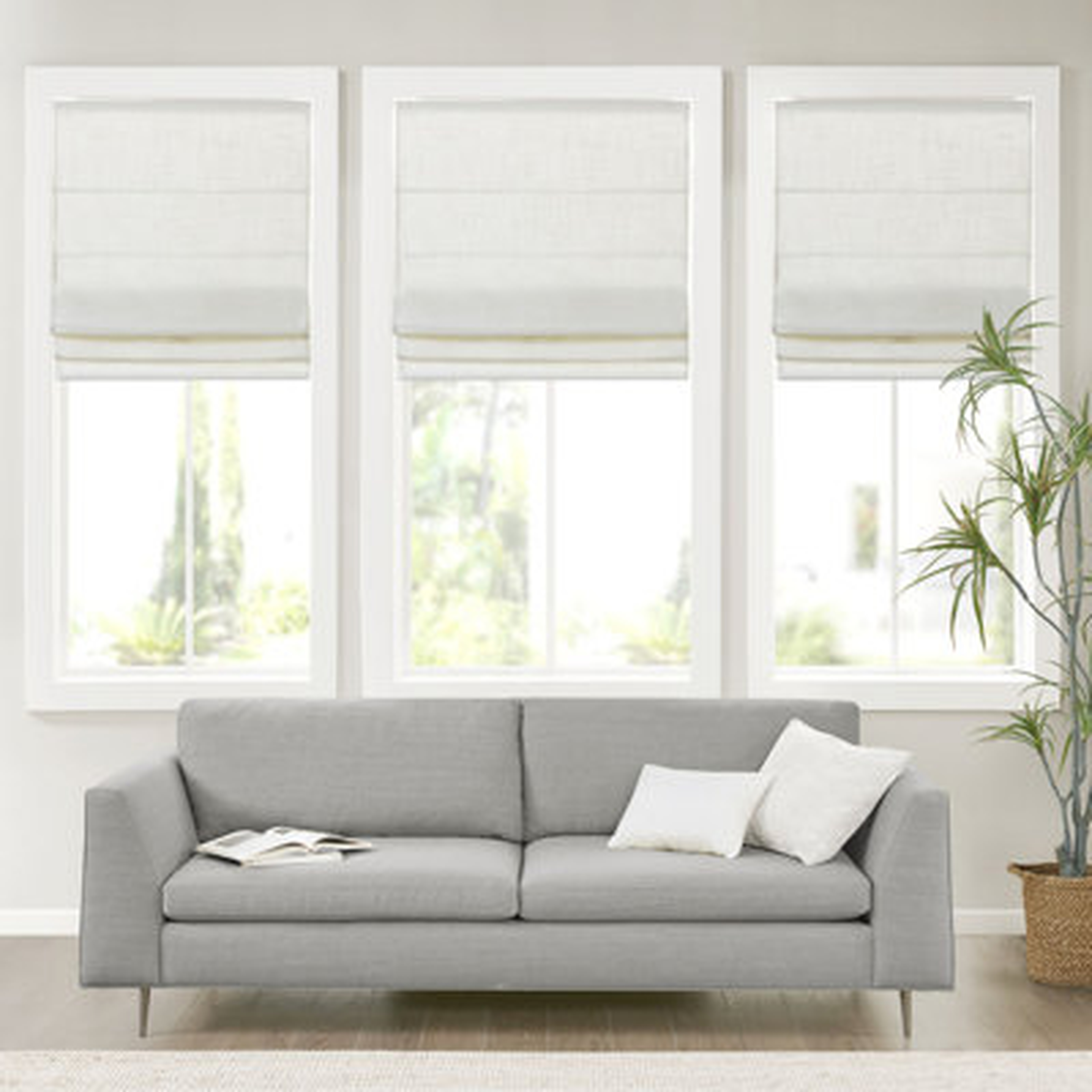 Kyler Linen Blend Light Filtering Roman Shade - Wayfair
