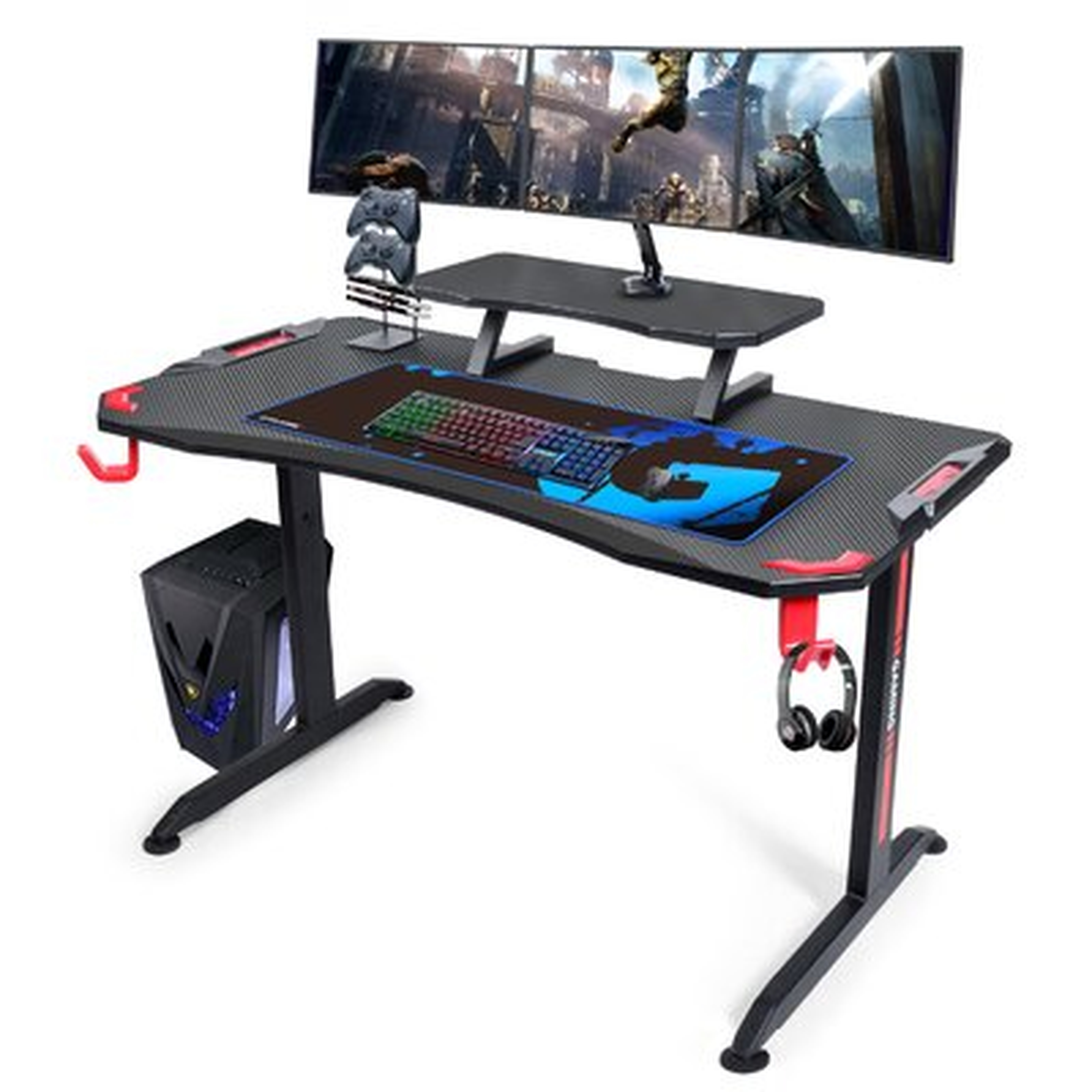 Gtracing Computer Gaming Desk With Monitor Stand - Wayfair