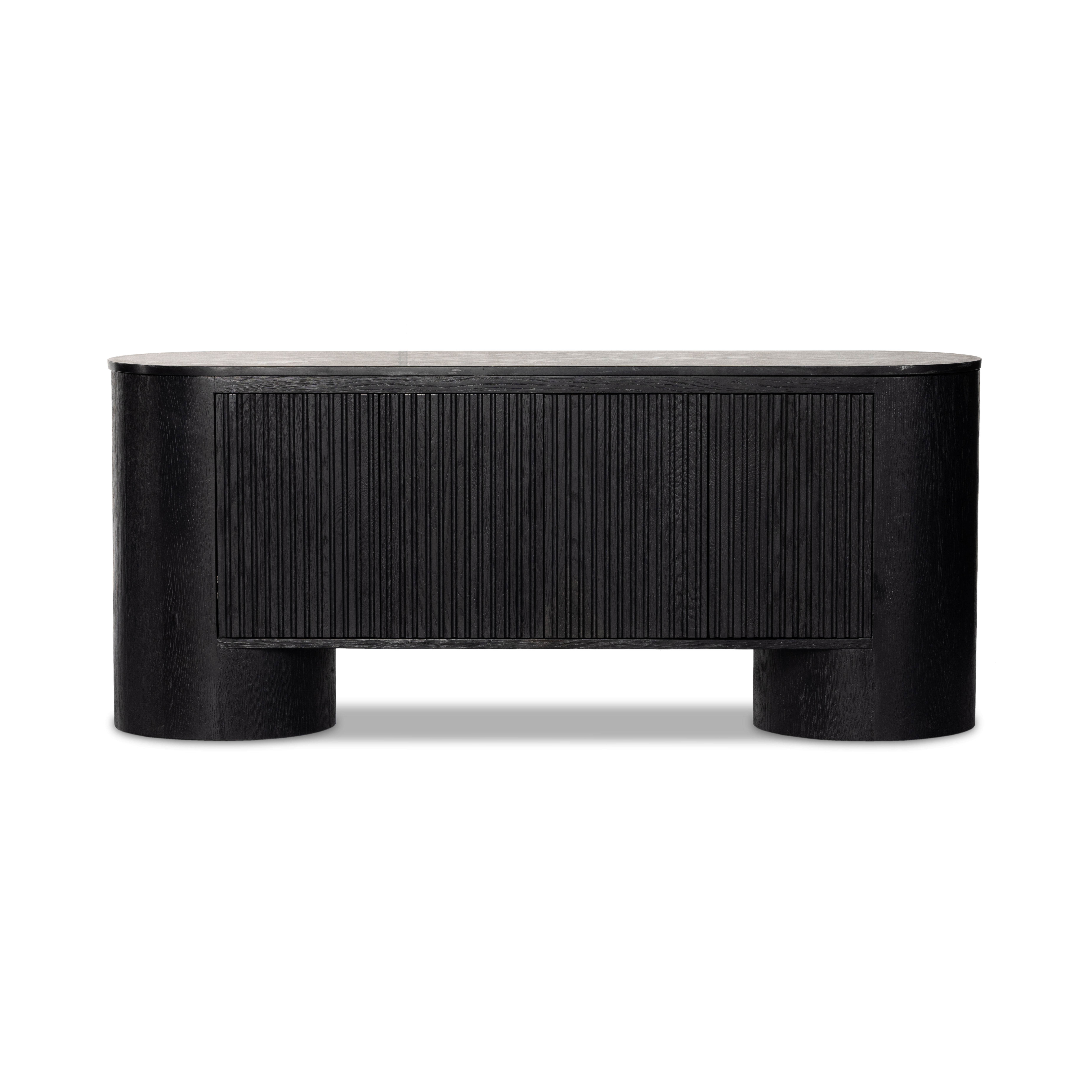 Giovani Media Console-Black Marble - Four Hands