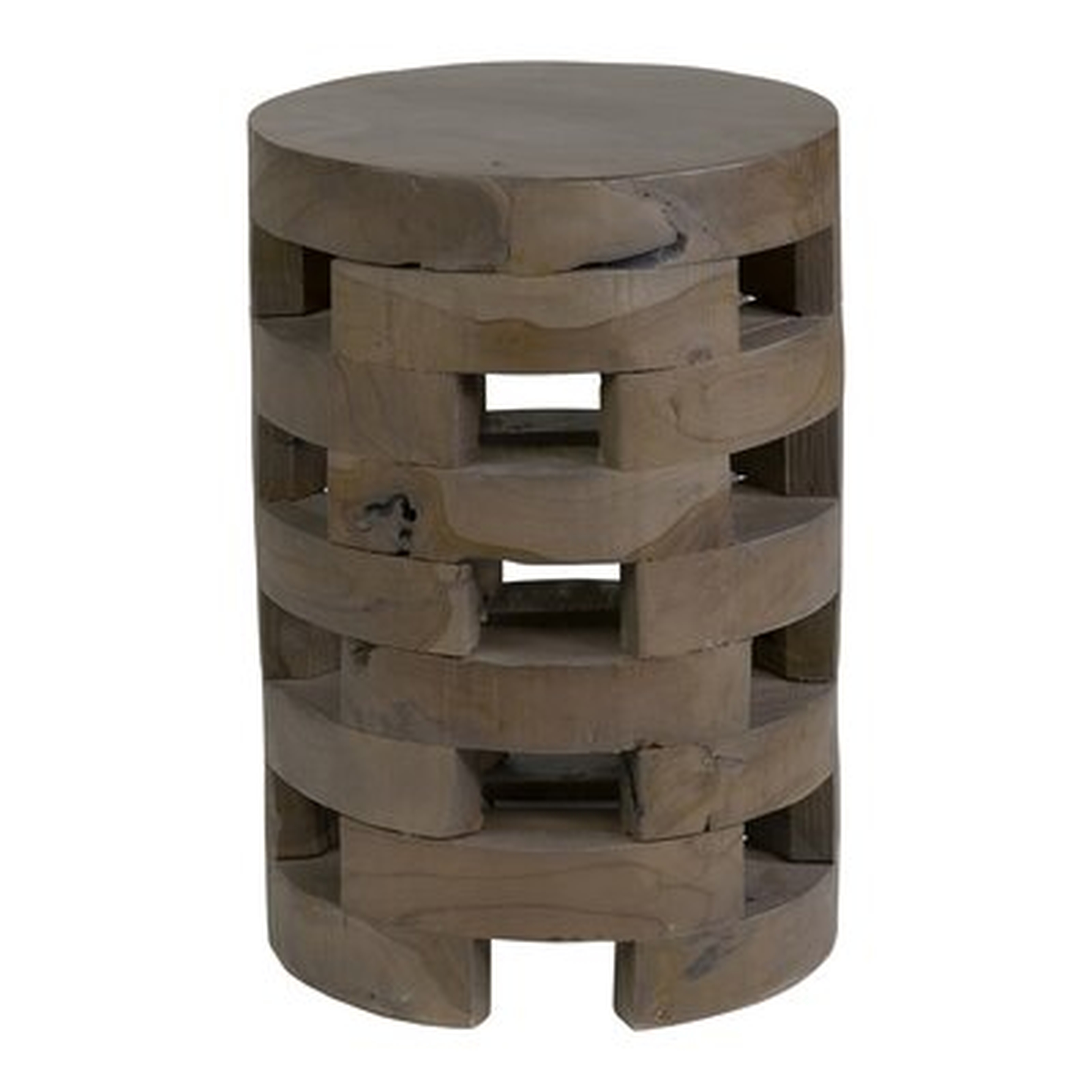 Bandla Solid Wood Drum End Table - Wayfair