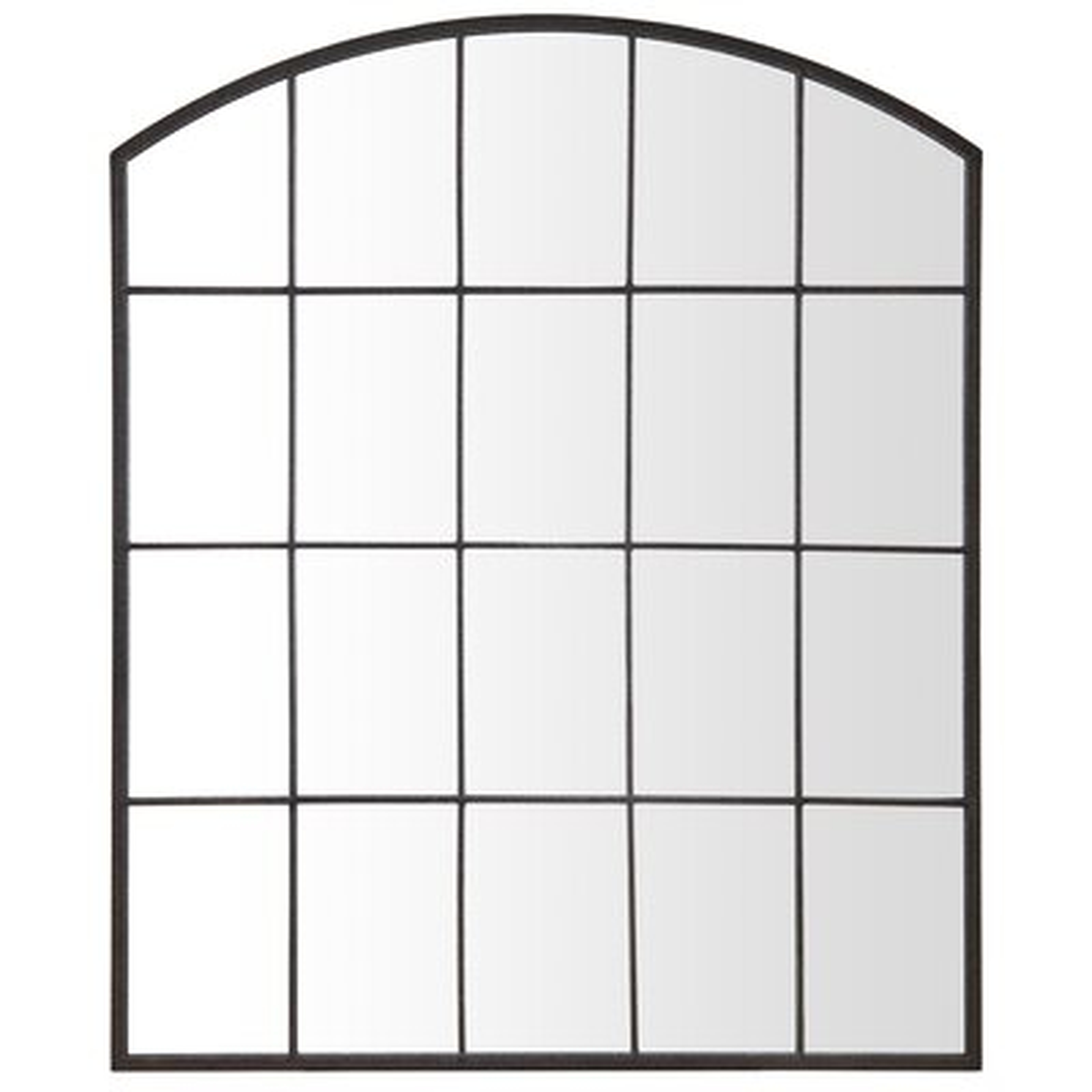 Firstime & Co. Dempsey Arch Windowpane Mirror, Black - Wayfair