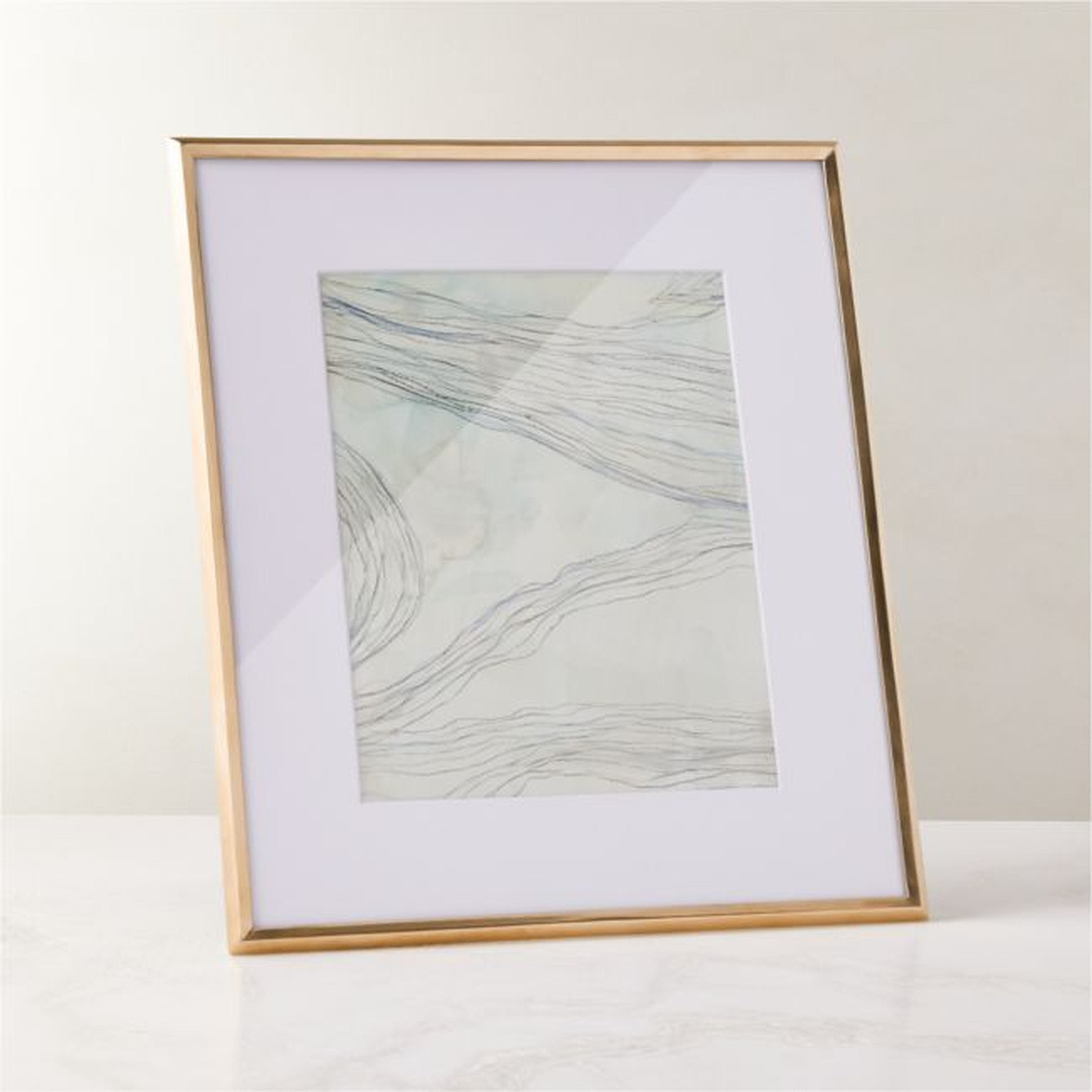 Blaine Polished Brass Picture Frame 8"x10" - CB2