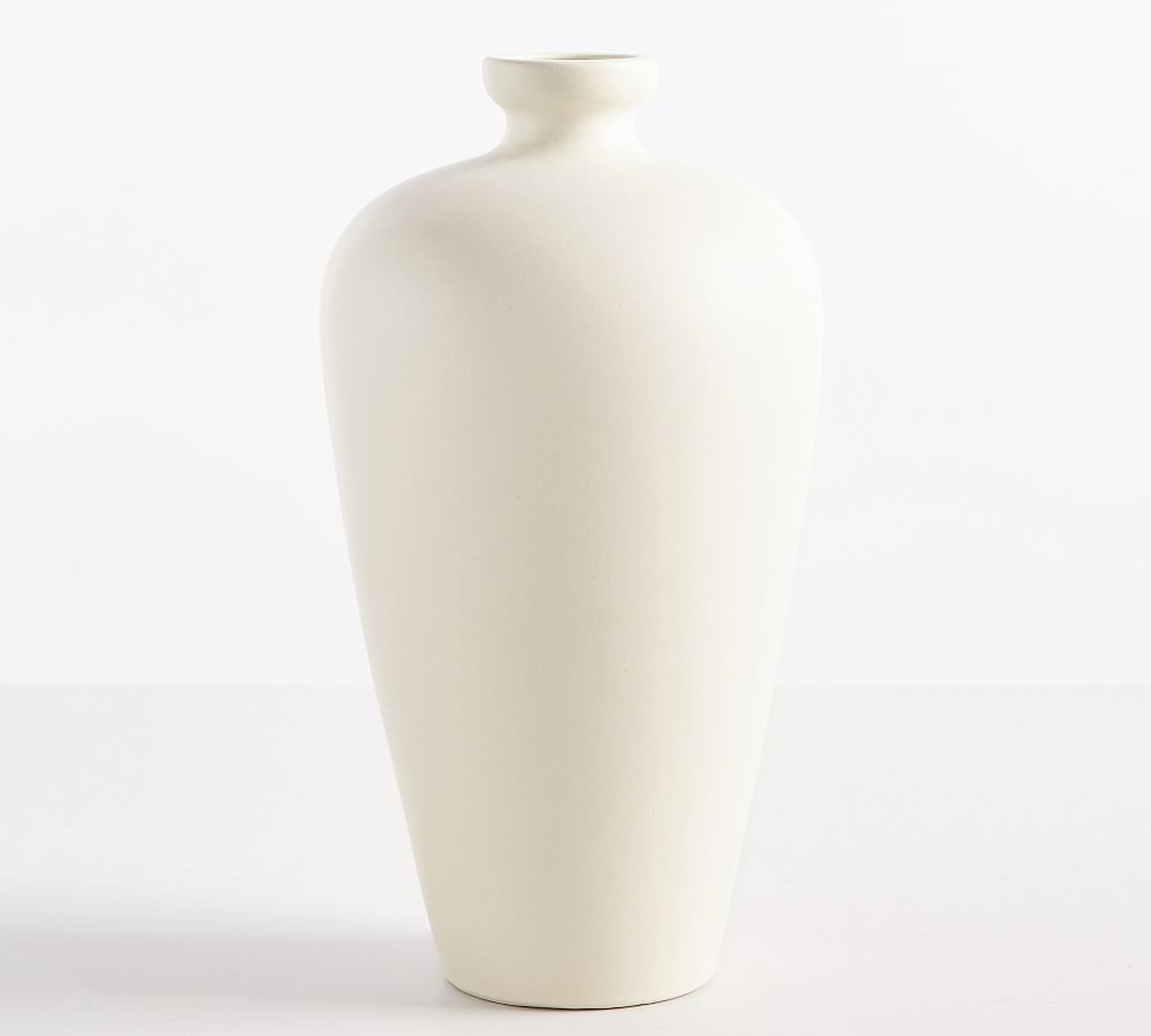 Dalton Ceramic Vase, Vanilla, Tall, 18.25"H - Pottery Barn