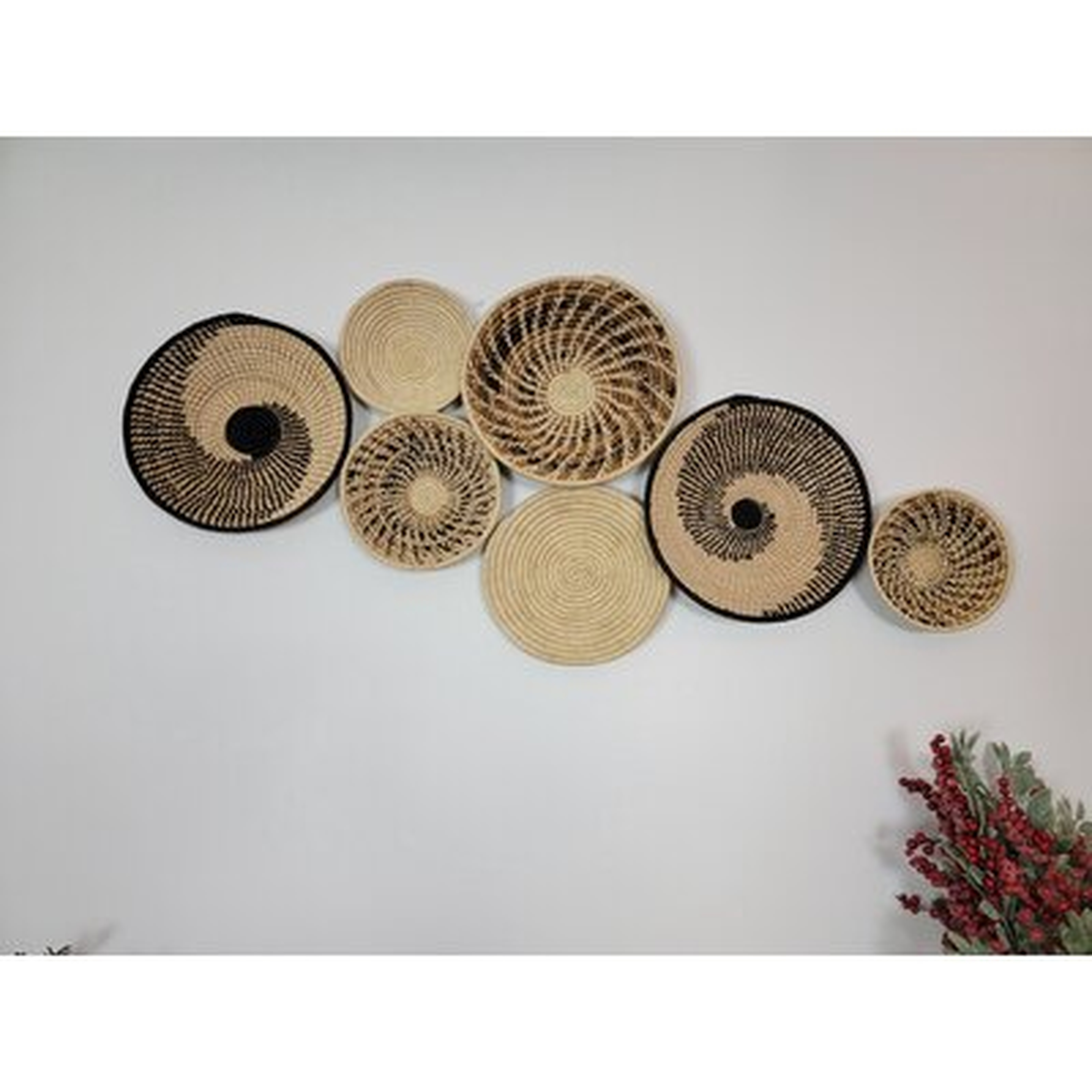 7 Piece African Baskets Wall Décor Set - Wayfair
