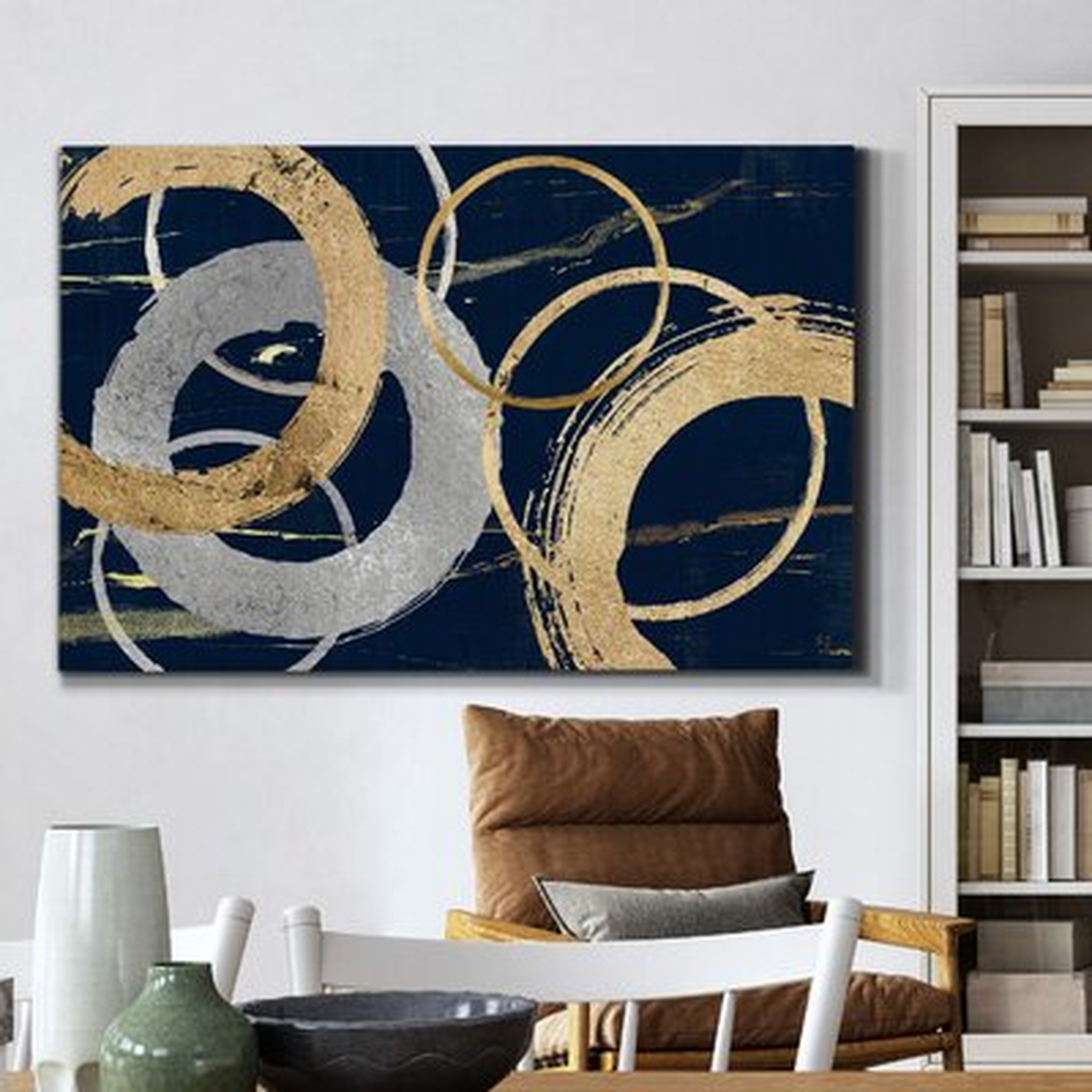 Gold and Silver Atmosphere II - Wrapped Canvas Graphic Art Print - Wayfair