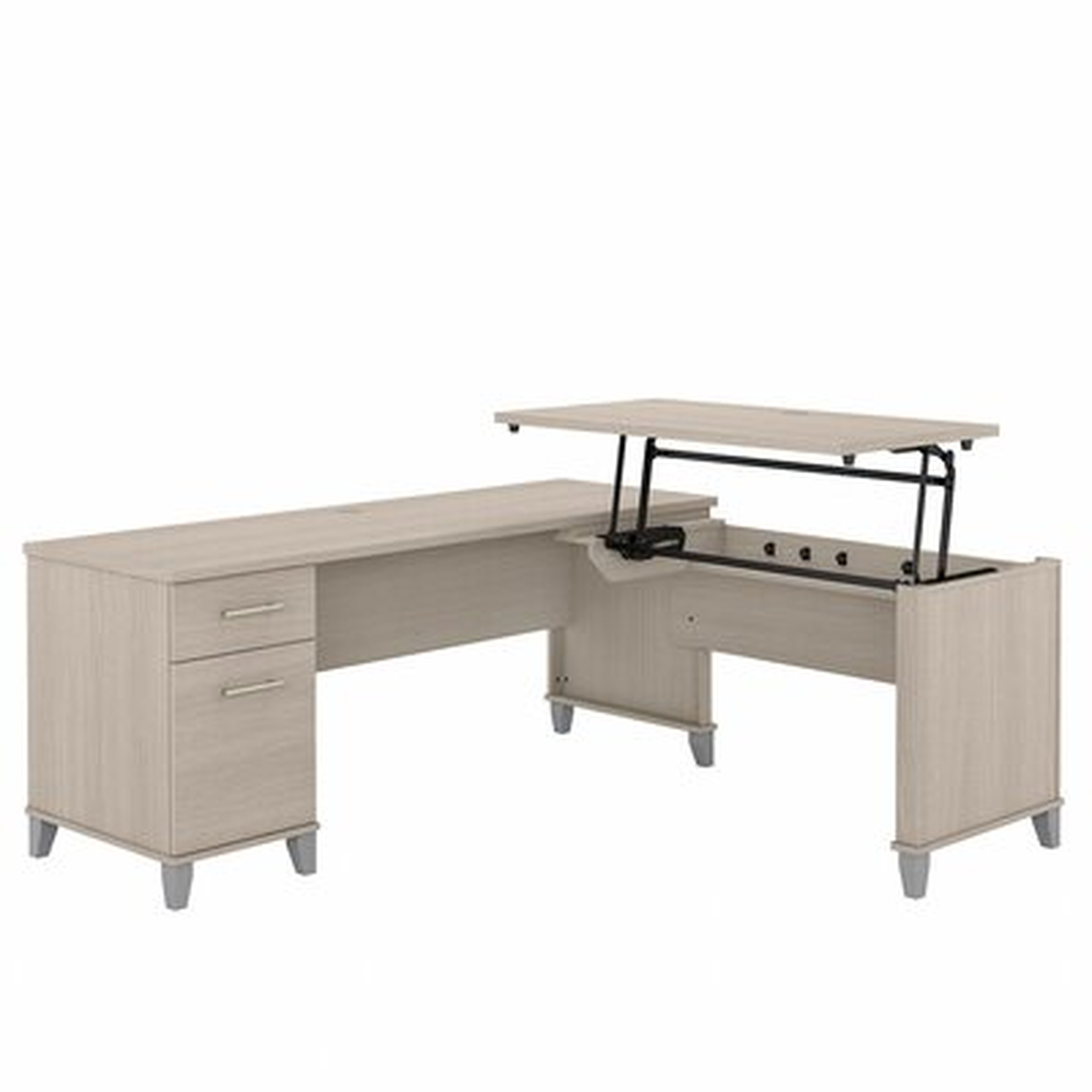 Anousha Height Adjustable L-Shape Desk - Wayfair