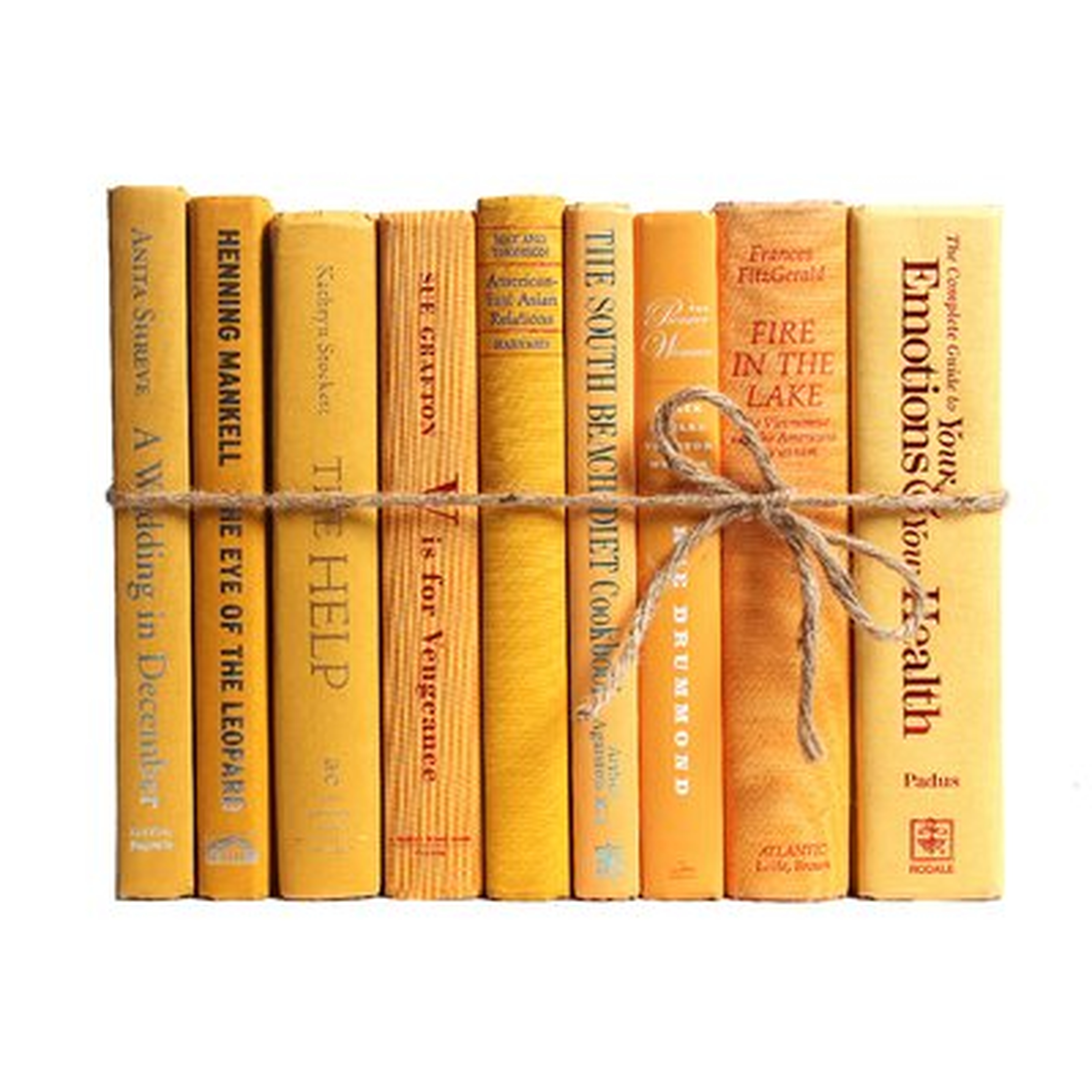 Authentic Decorative Books - By Color Modern Daffodil ColorPak (1 Linear Foot, 10-12 Books) - Birch Lane