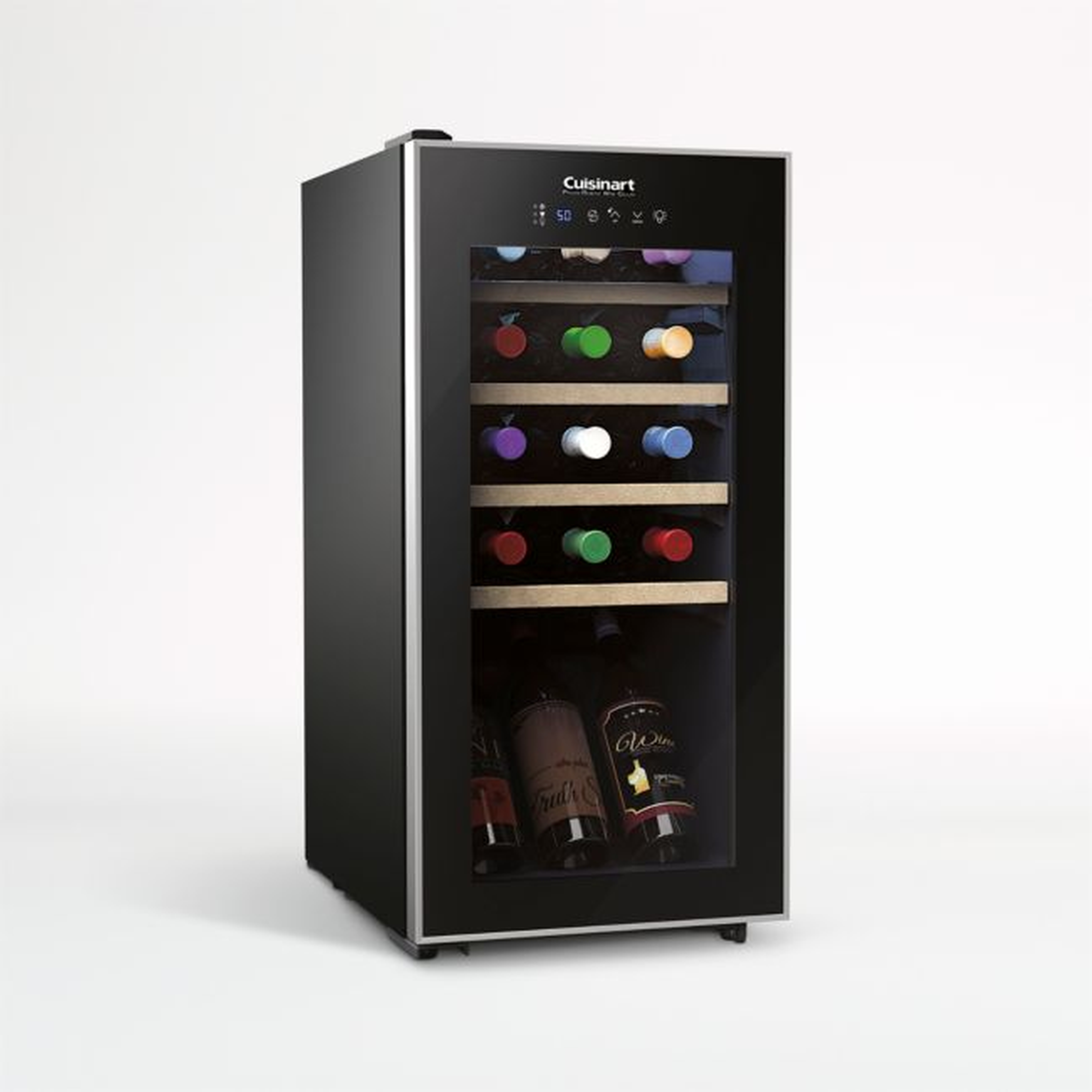 Cuisinart ® Private Reserve ® 15-Bottle Wine Cooler Fridge with Compressor - Crate and Barrel