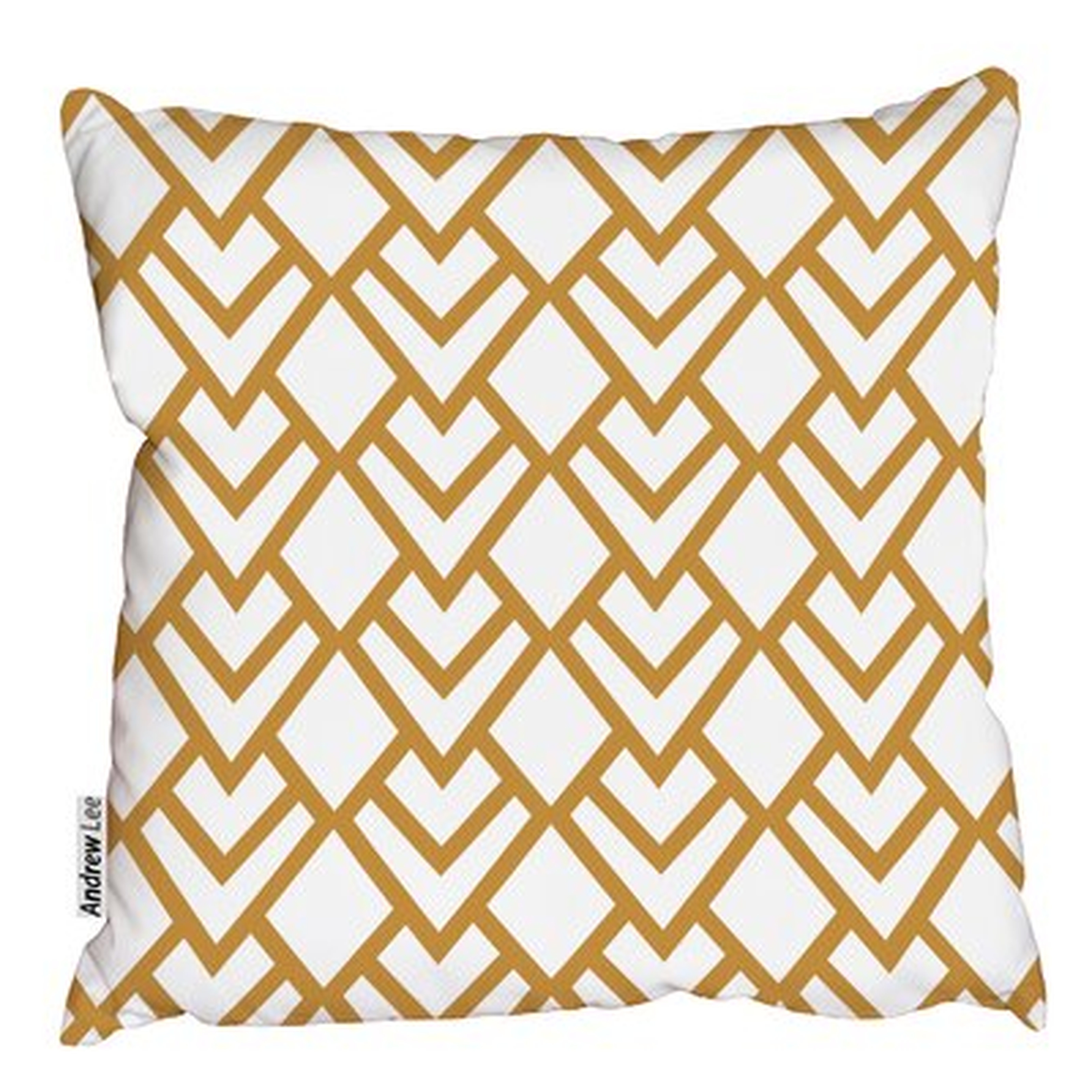 Cotton Geometric Pillow - Wayfair