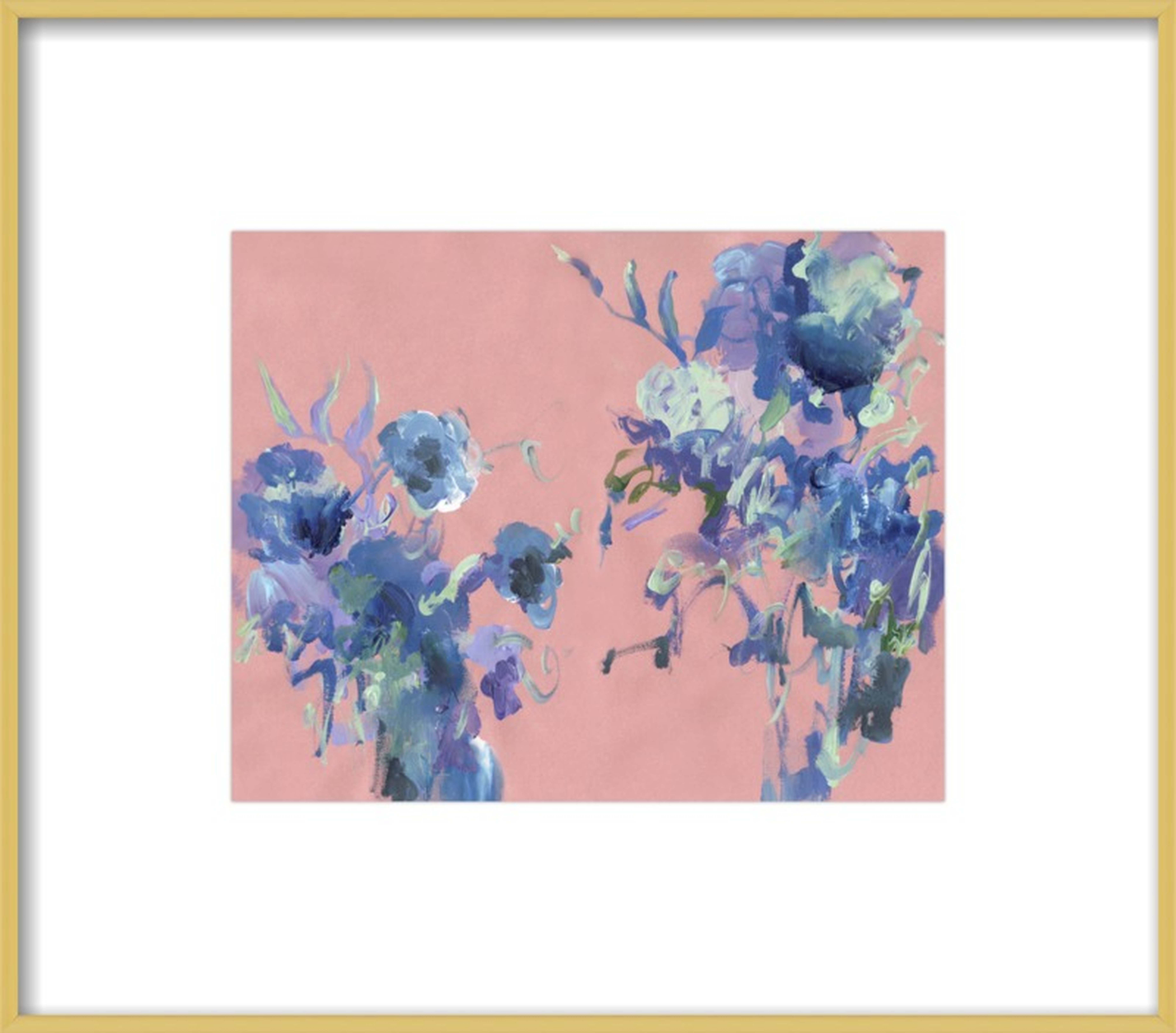 Purple Bouquet on Pink by Sonal Nathwani for Artfully Walls - Artfully Walls