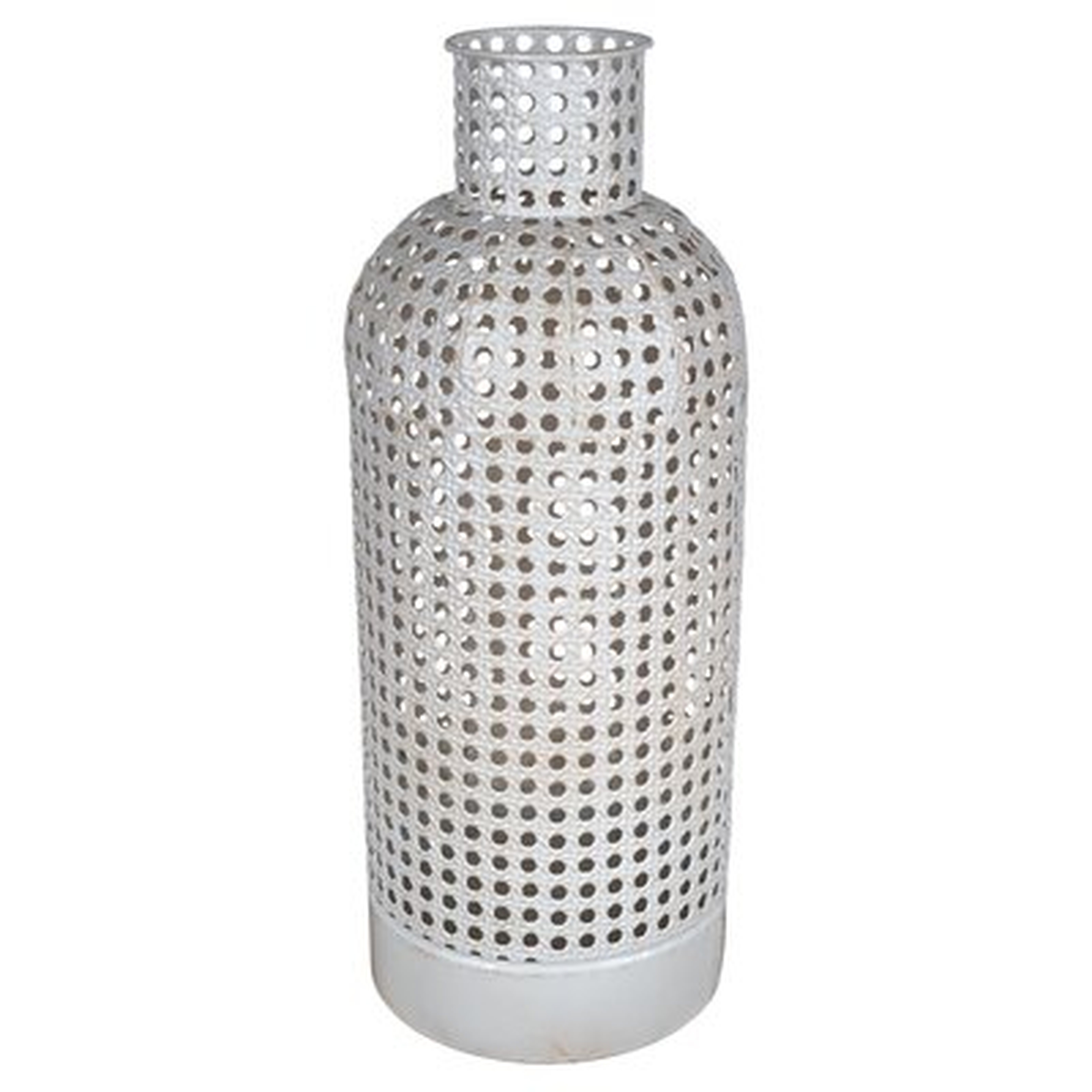 Dierks White Stainless Steel Table Vase 16.75" H - Wayfair
