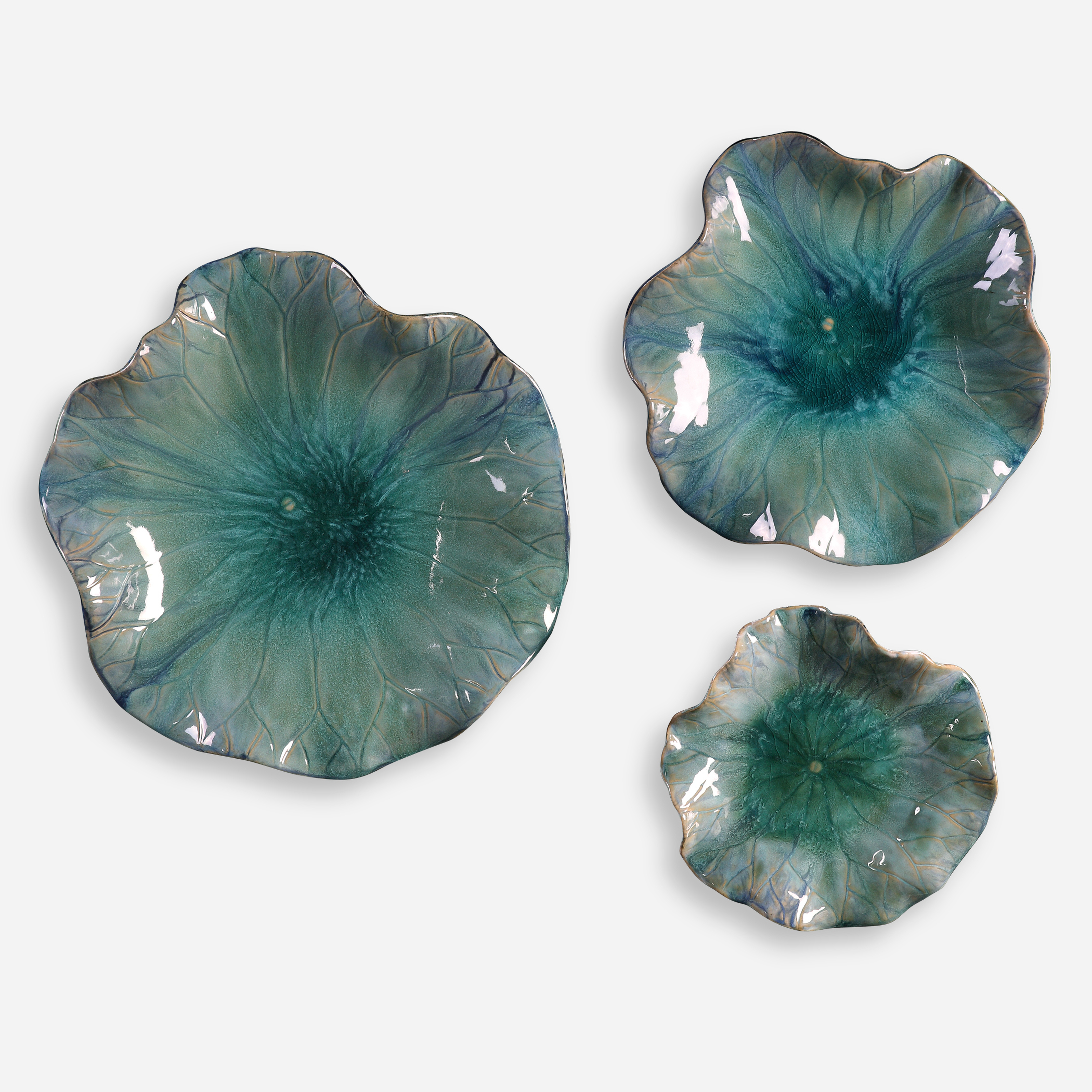 Abella Ceramic Flowers, S/3 - Uttermost