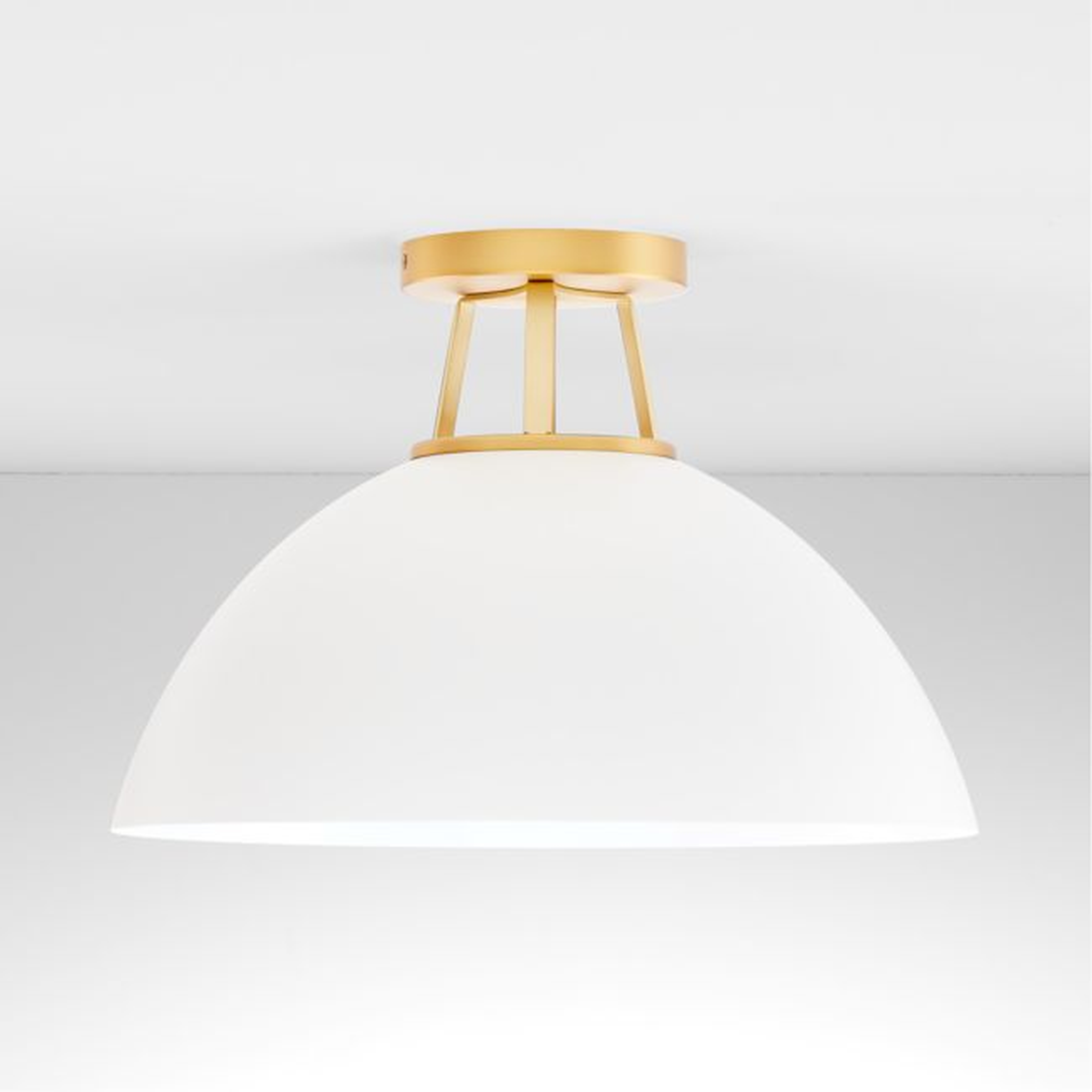 Maddox White Flush Mount Light - Crate and Barrel