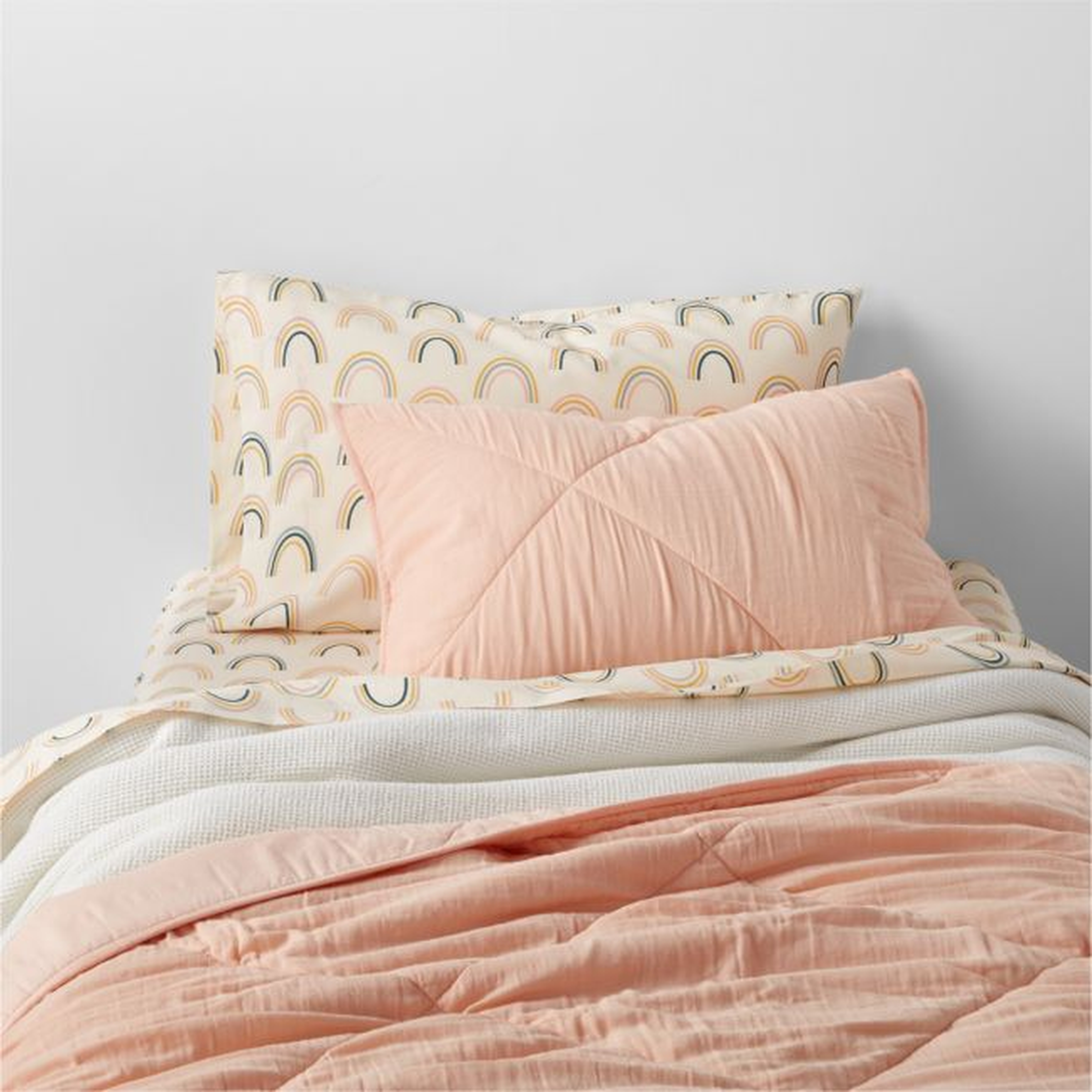 Supersoft Kids Elegant Pink Gauze Cotton Twin Quilt - Crate & Kids