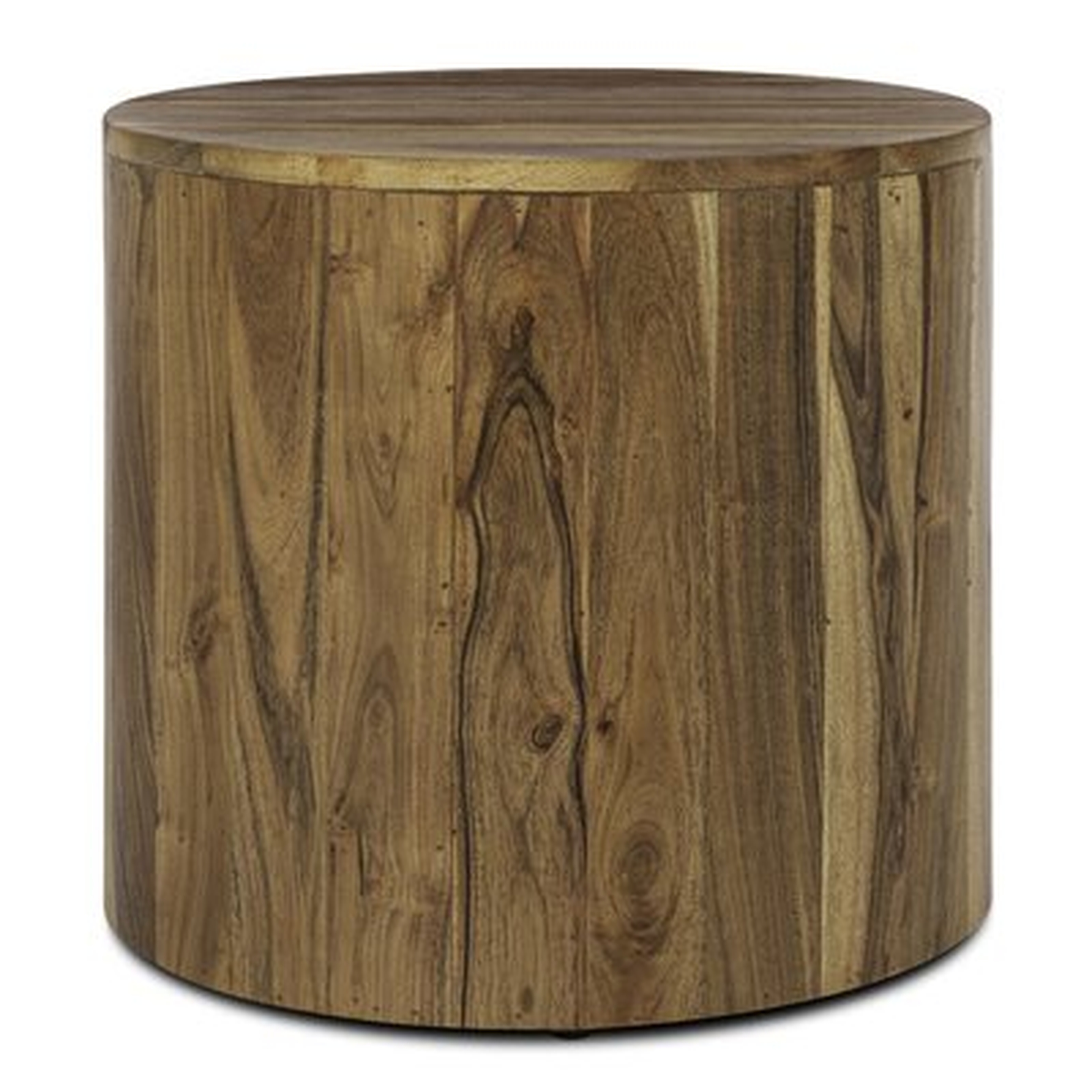 Givens Solid Wood Drum End Table - Wayfair