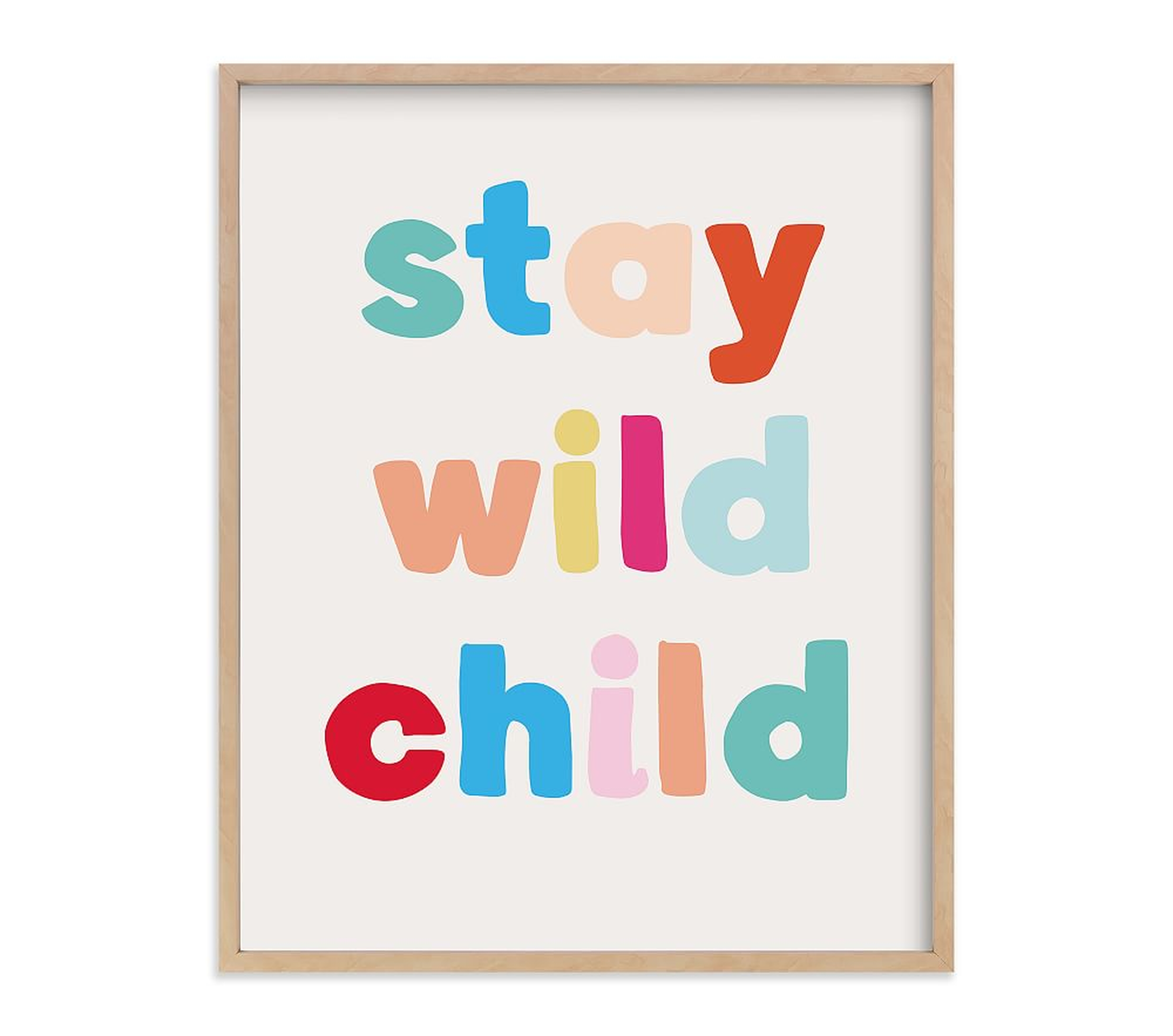 Minted(R) My Type Wild Child Wall Art by Creo Study, 16x20, Natural - Pottery Barn Kids