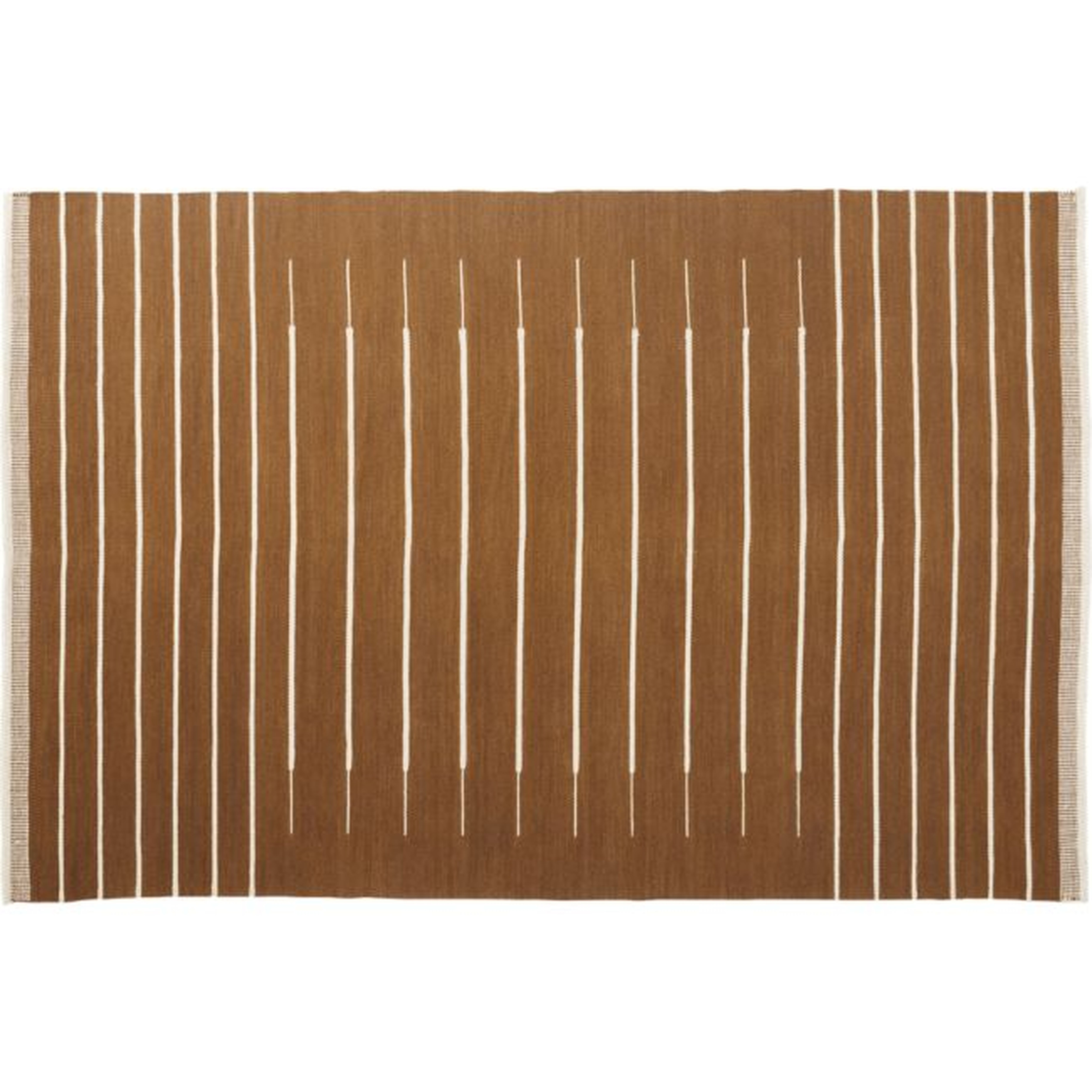 Copper with White Stripe Rug, 6' x 9' - CB2