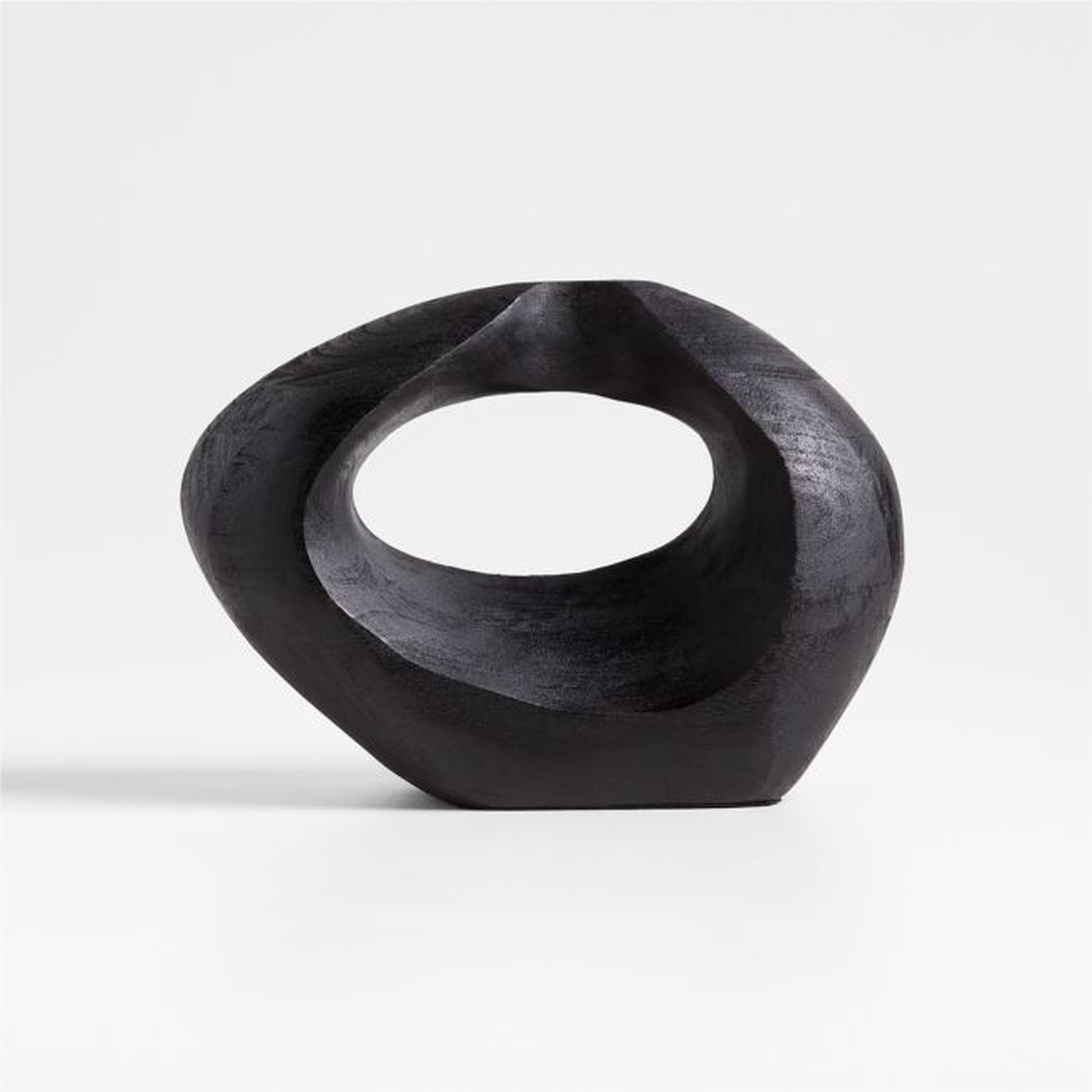 Izumo Dark Wood Decorative Sculpture 8" - Crate and Barrel