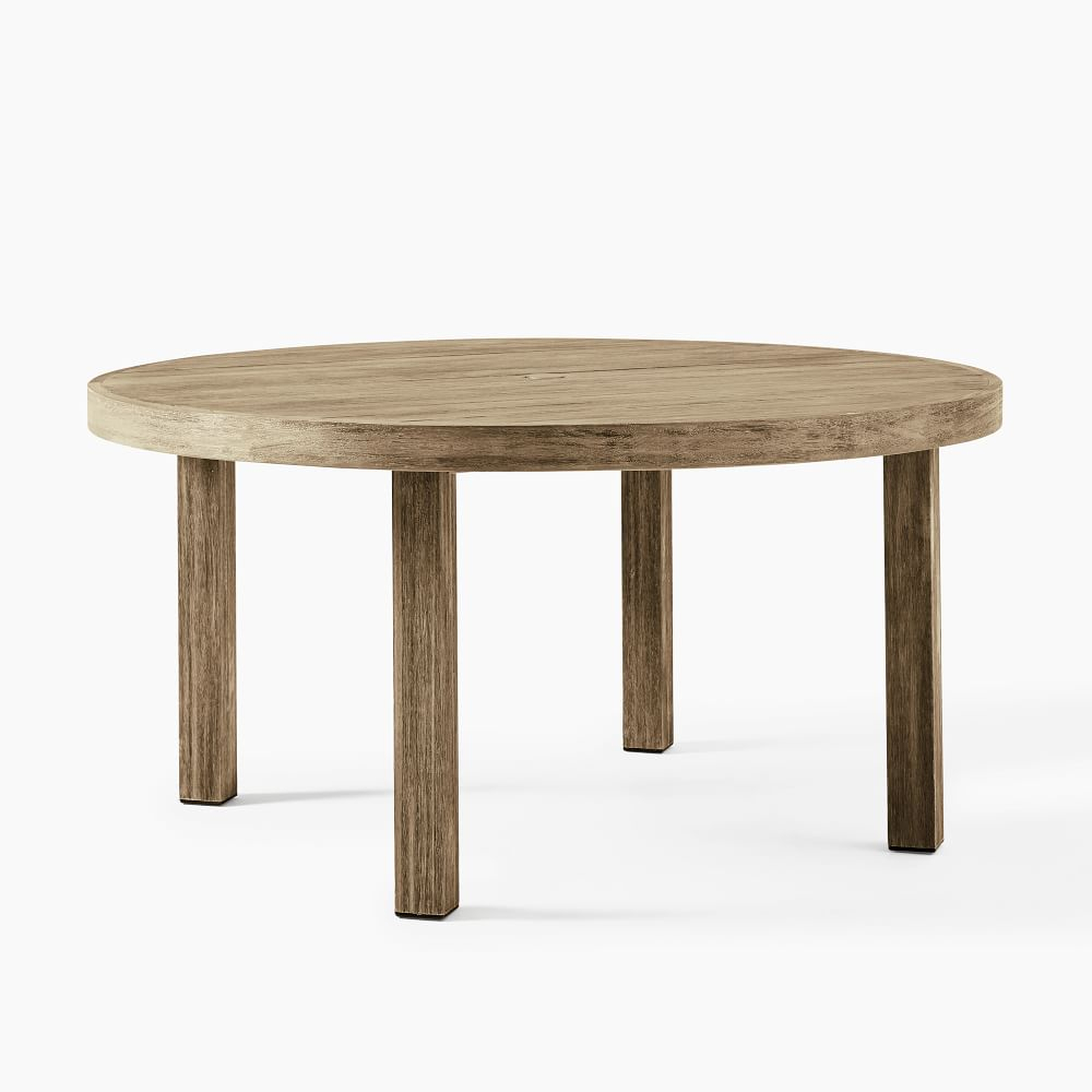 Portside Outdoor 60" Round Dining Table, Driftwood - West Elm