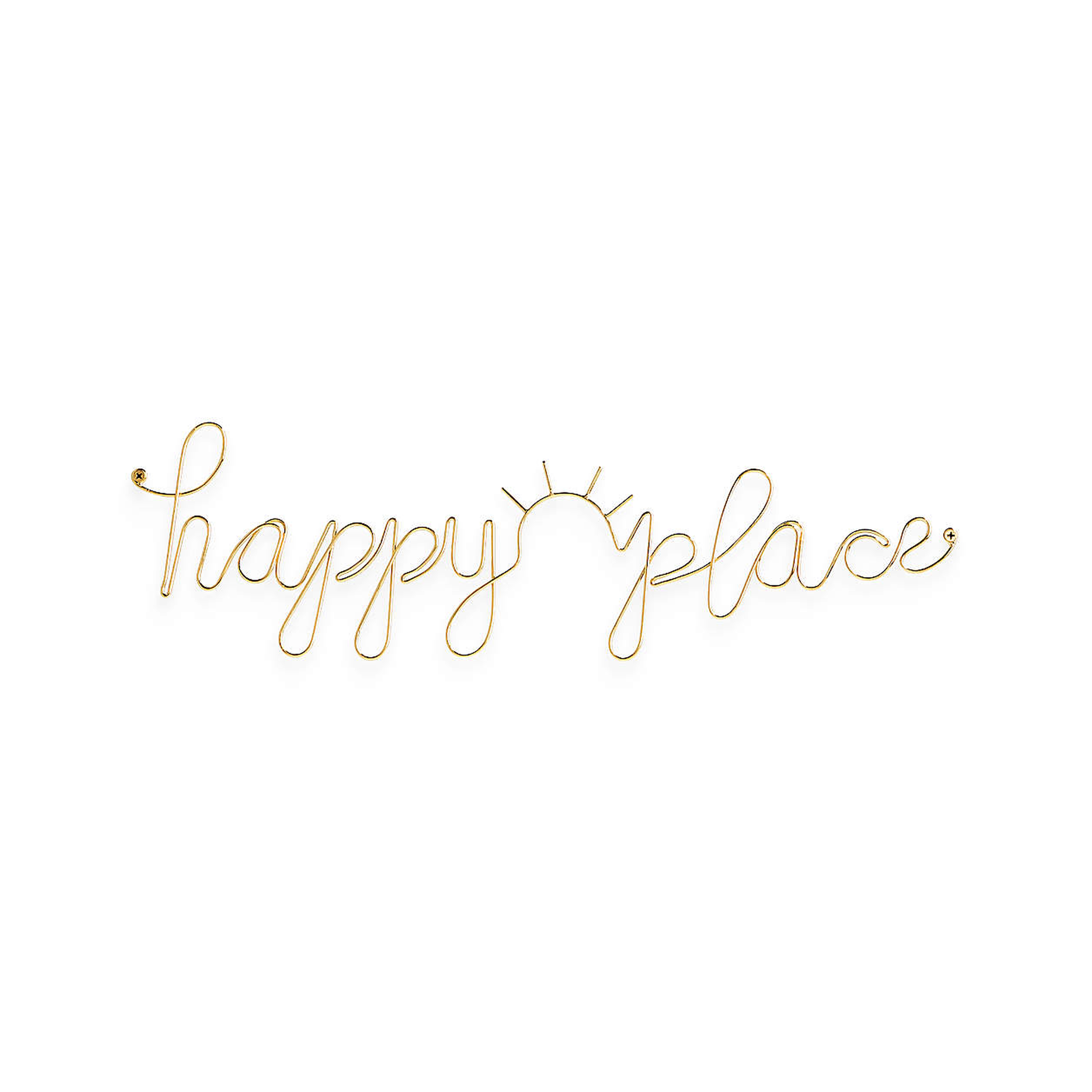 Happy Place Wire Wall Decor - Crate and Barrel