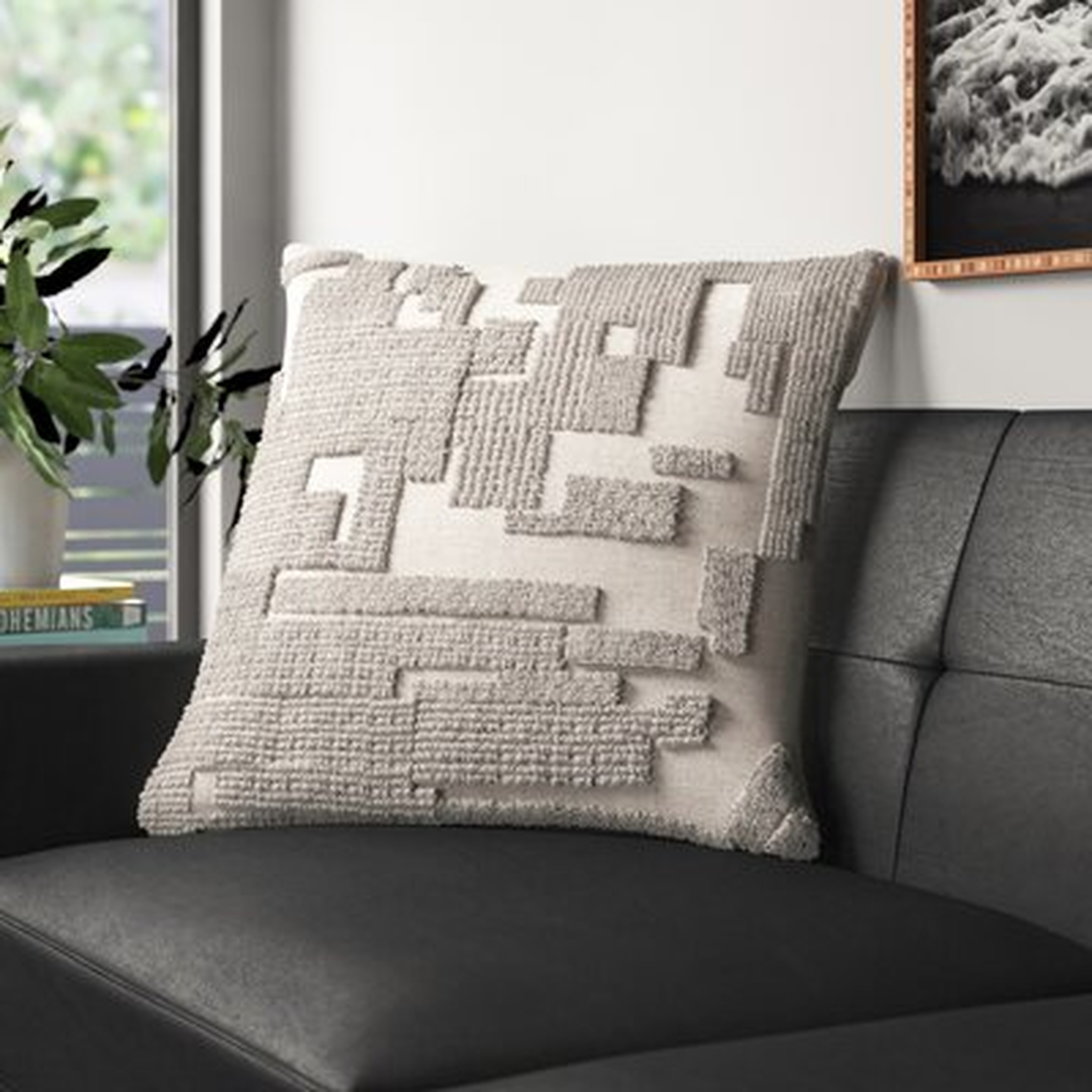 Milford Textured Square Cotton Pillow Cover & Insert - AllModern