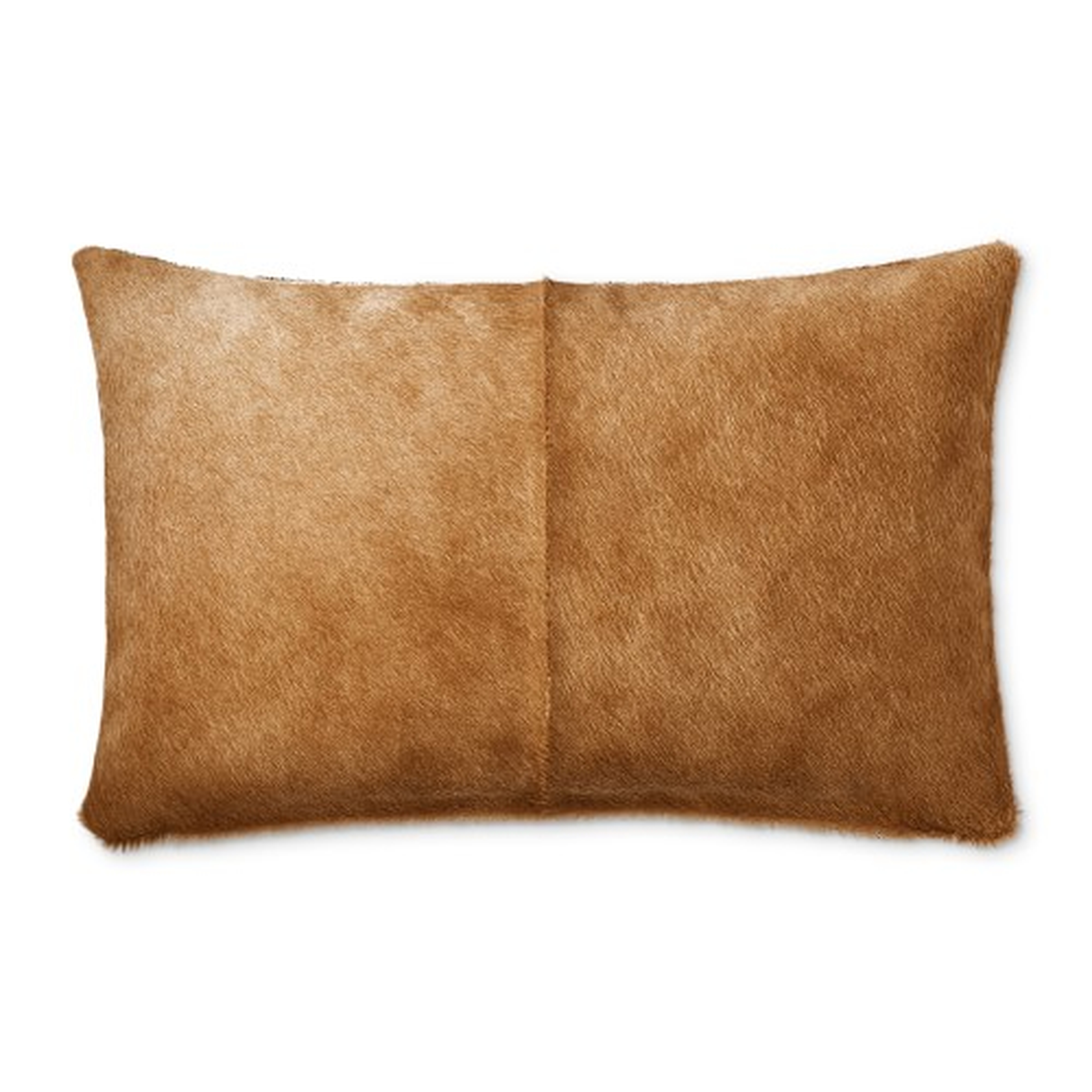 Solid Hide Pillow Cover, 14" x 22", Light Camel - Williams Sonoma