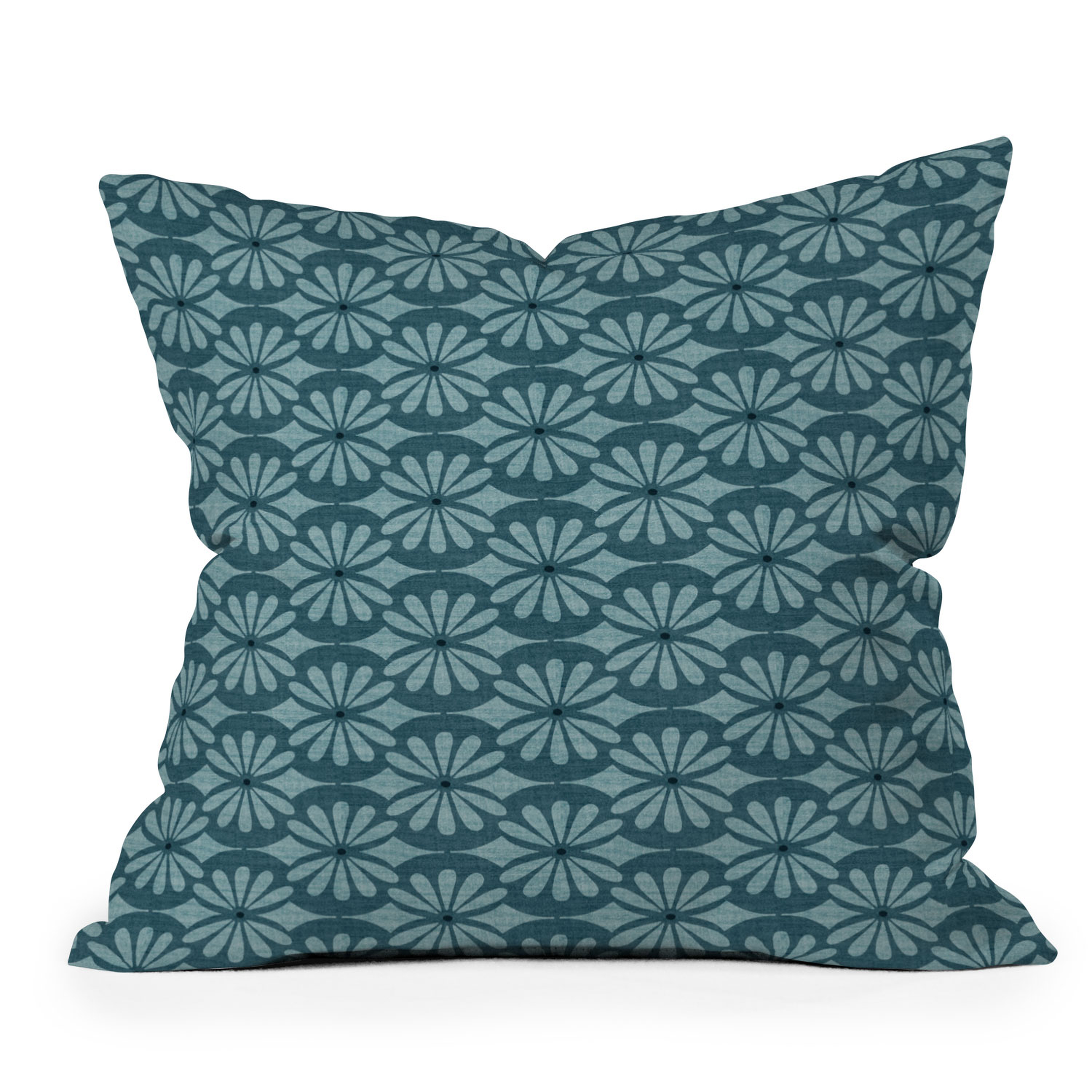 Solstice Teal by Heather Dutton - Outdoor Throw Pillow 20" x 20" - Wander Print Co.