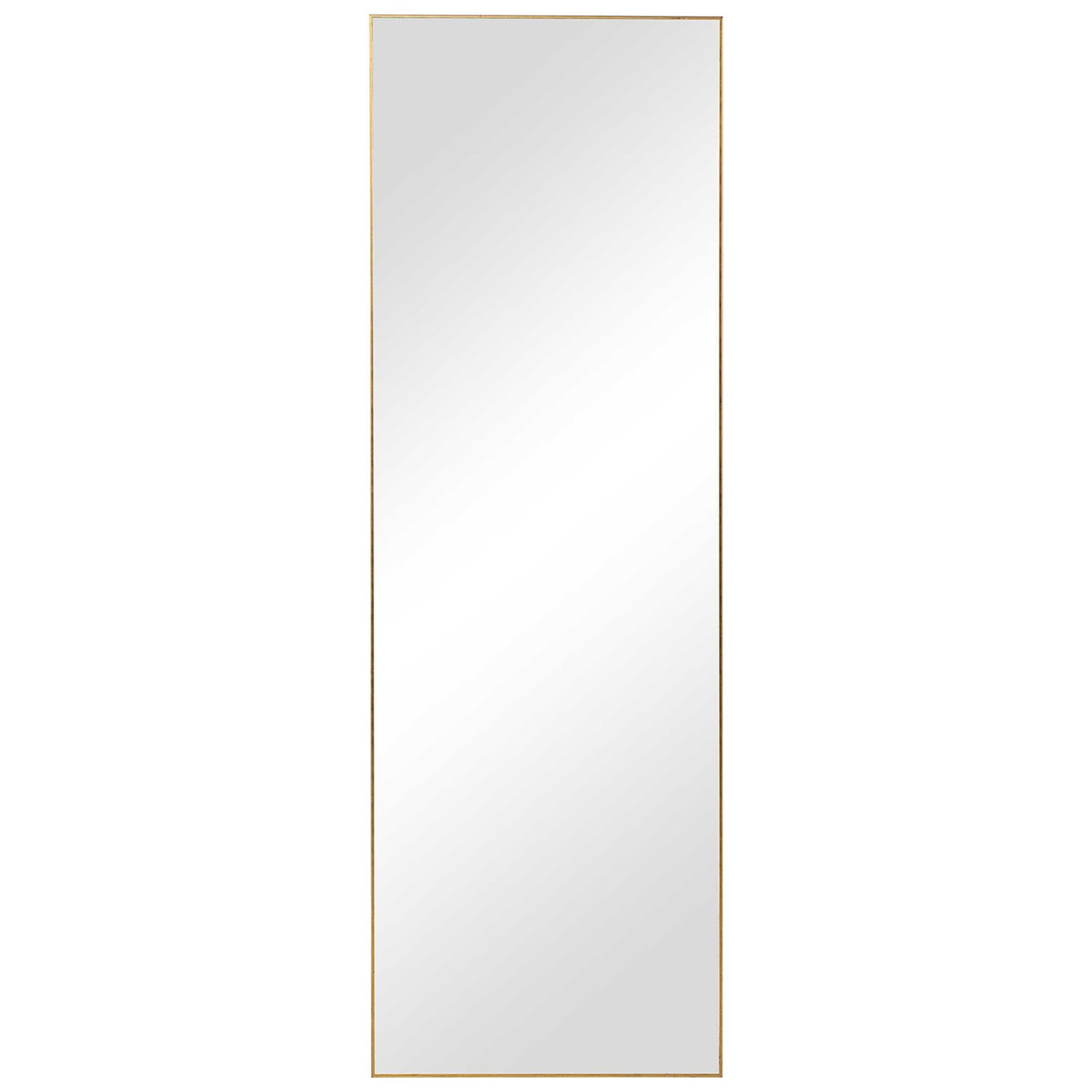 Thin Frame Mirror, Gold, 19.53" x 59.53" - Hudsonhill Foundry