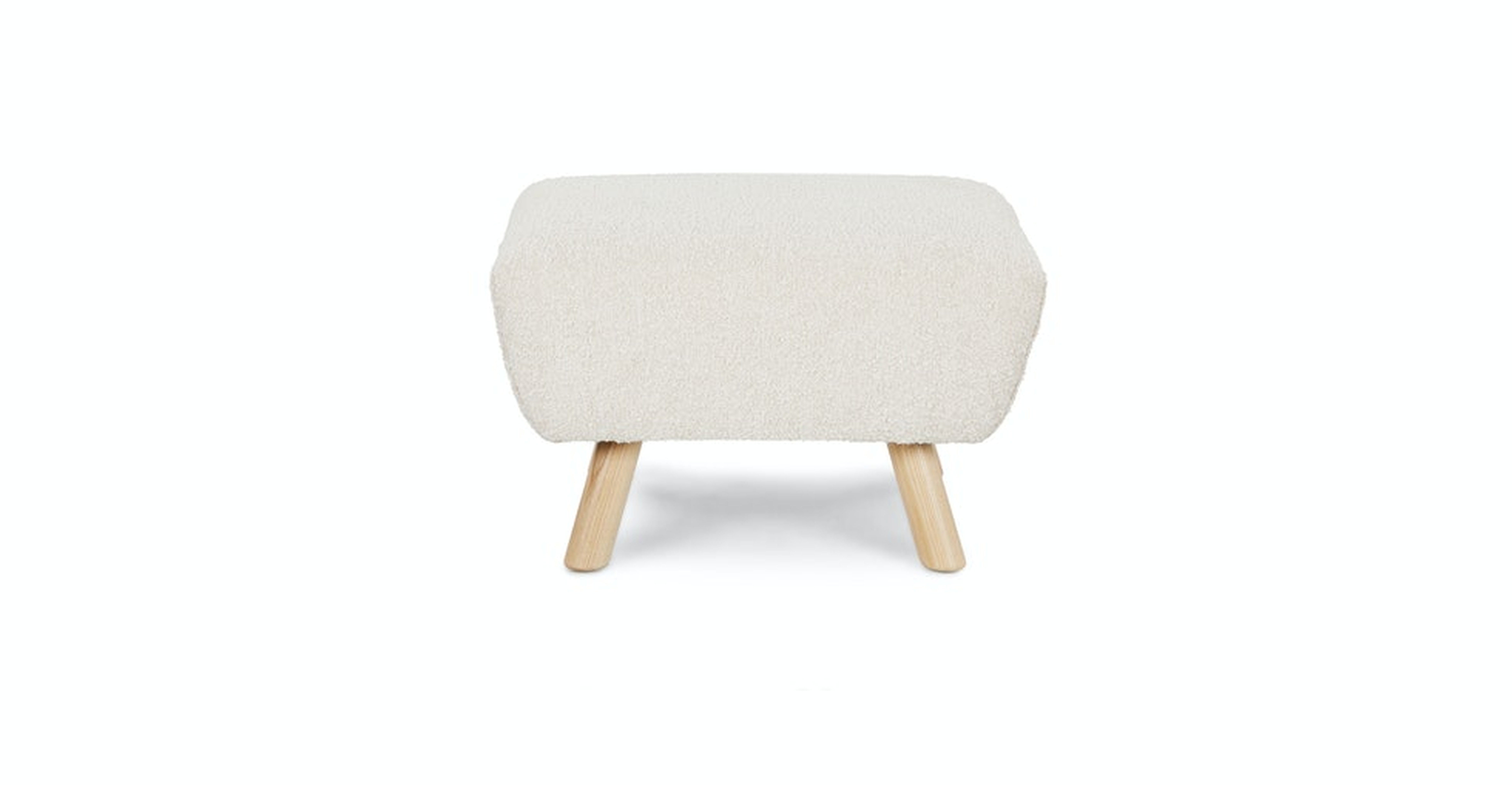 Gabriola 23" Ottoman - Ivory Bouclé - Article
