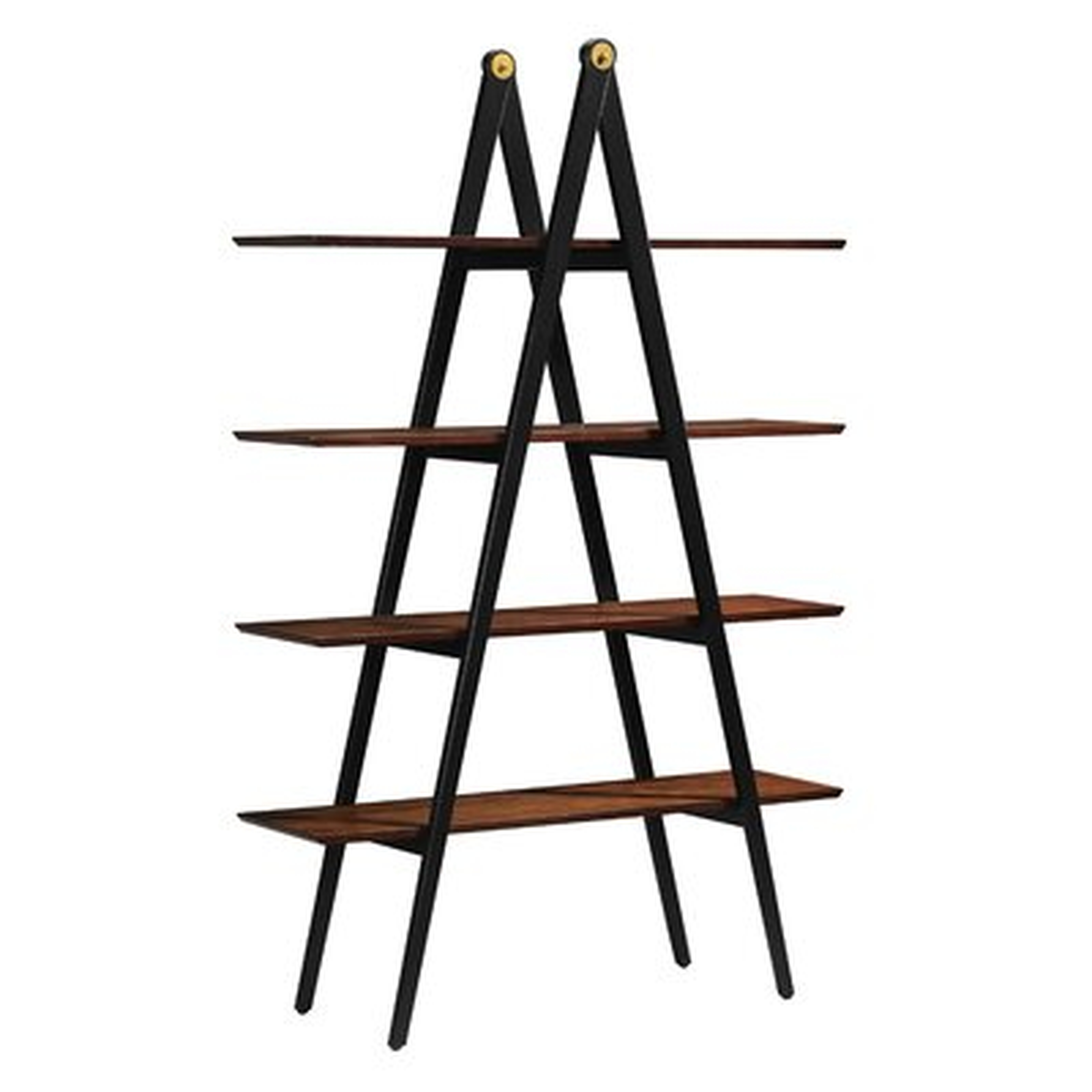 A-Frame Multi-Toned Bookcase In Walnut - Wayfair