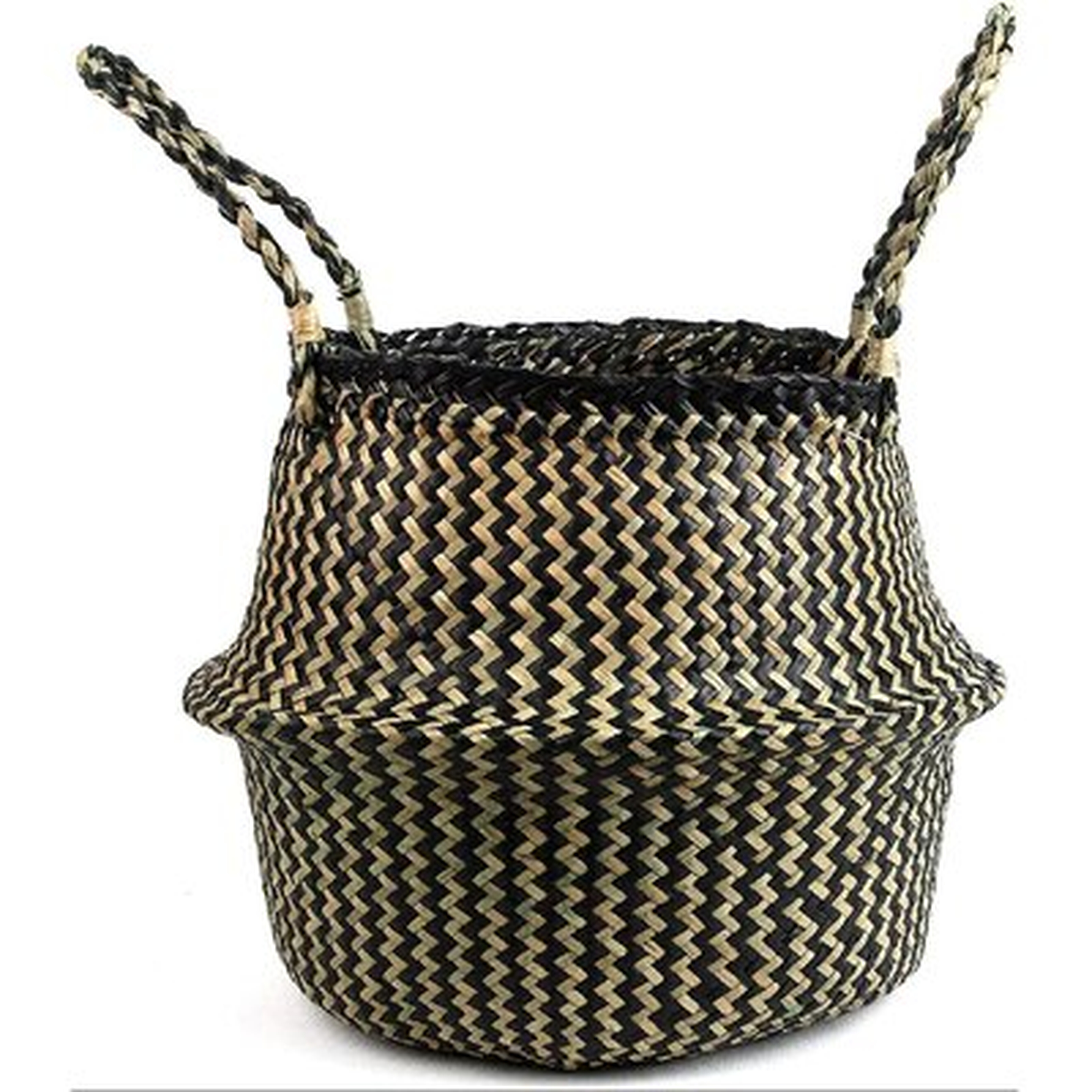 Woven Seagrass Belly Basket For Storage Plant Pot Basket And Laundry, Picnic And Grocery Basket - Wayfair
