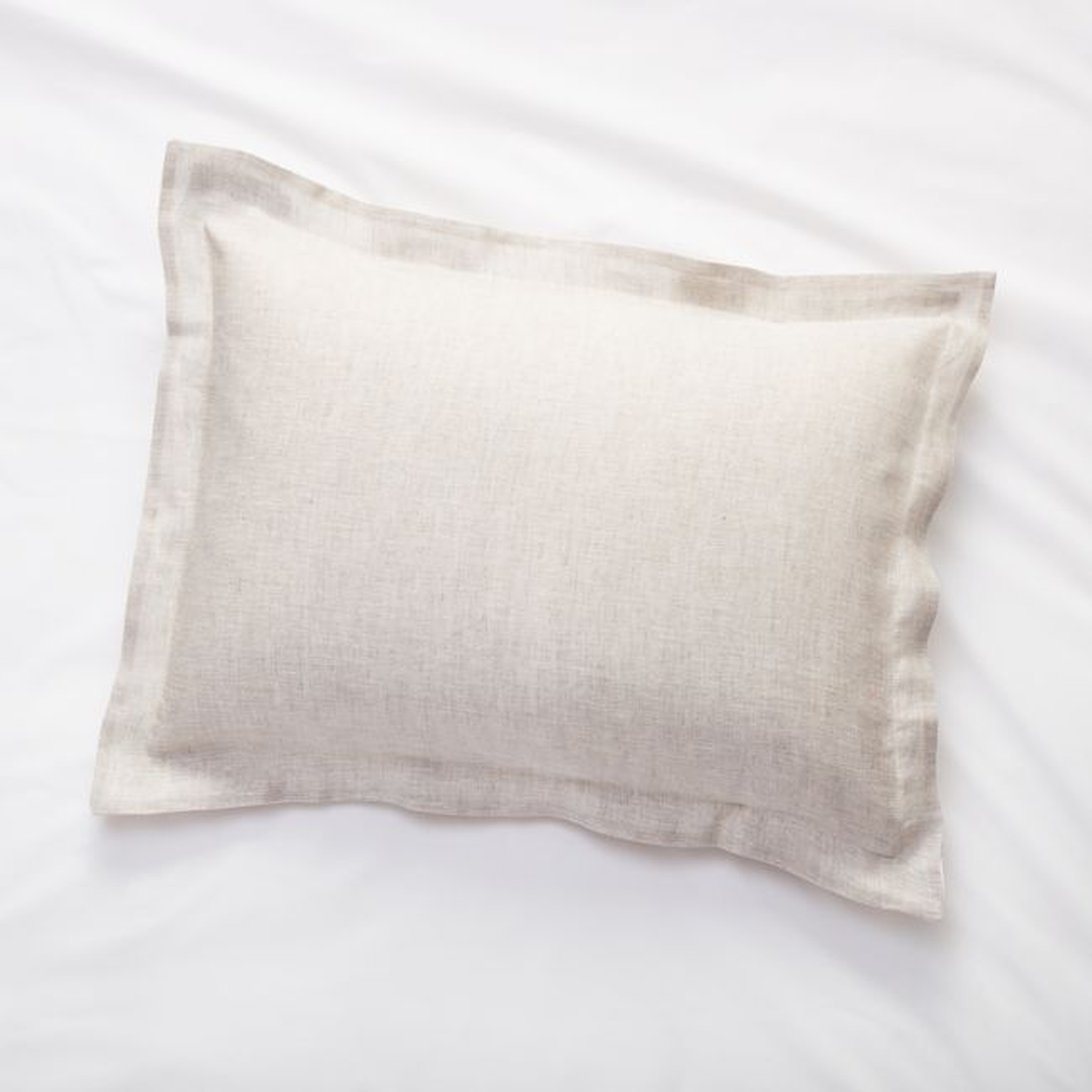 New Natural Hemp Standard Bed Pillow Sham - Crate and Barrel