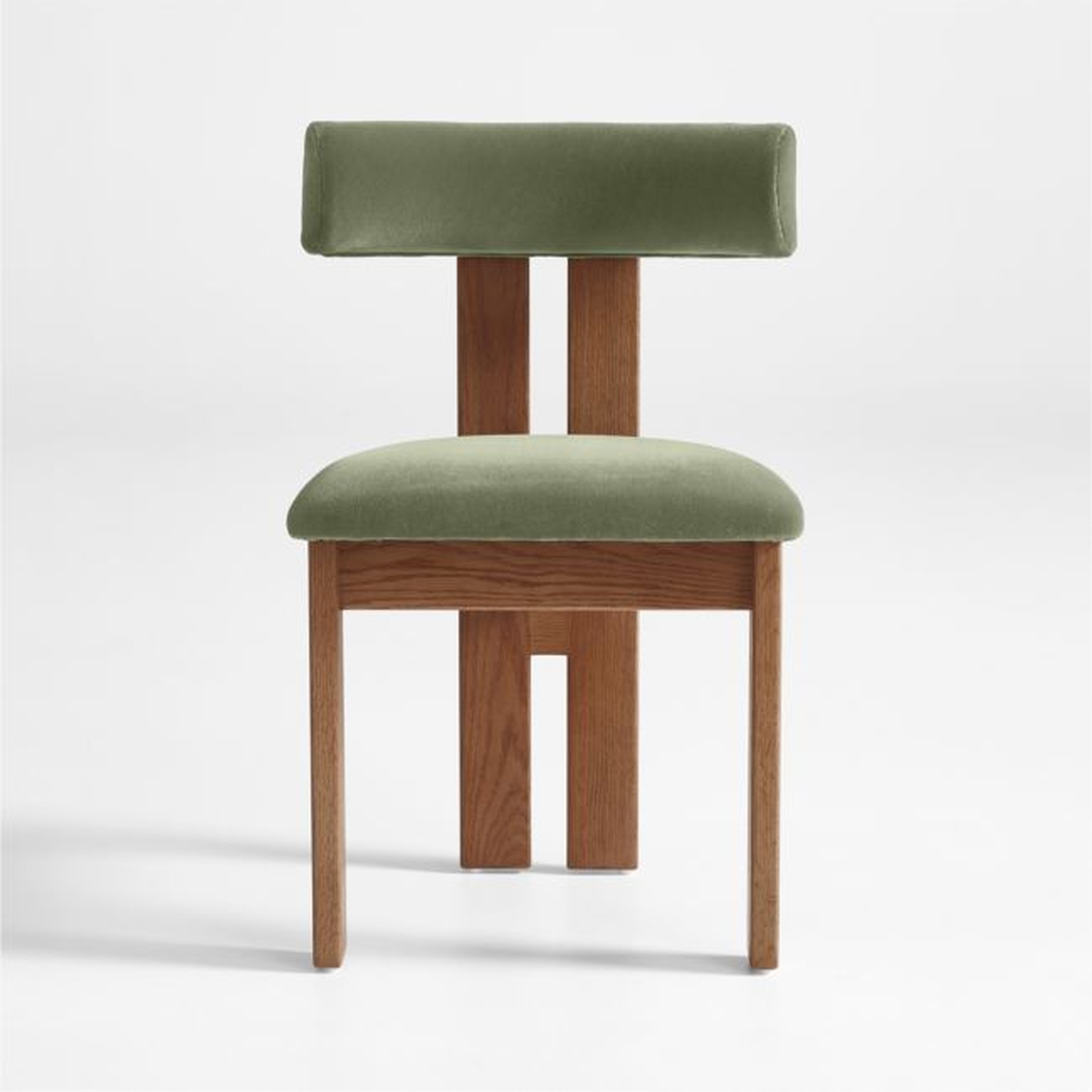 Ceremonie Green Mohair Dining Chair by Athena Calderone - Crate and Barrel
